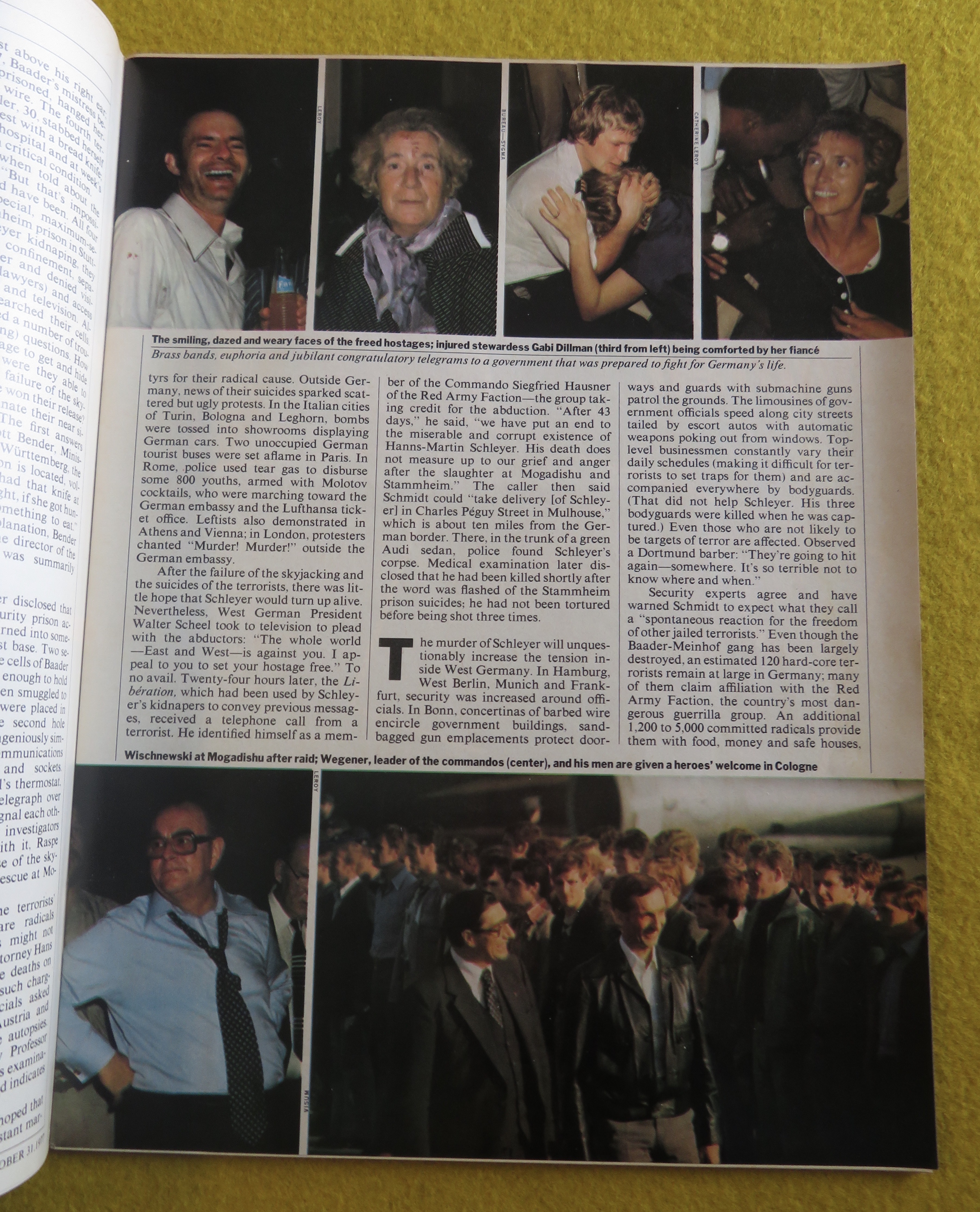 Time Magazine October 31, 1977 War On Terrorism
