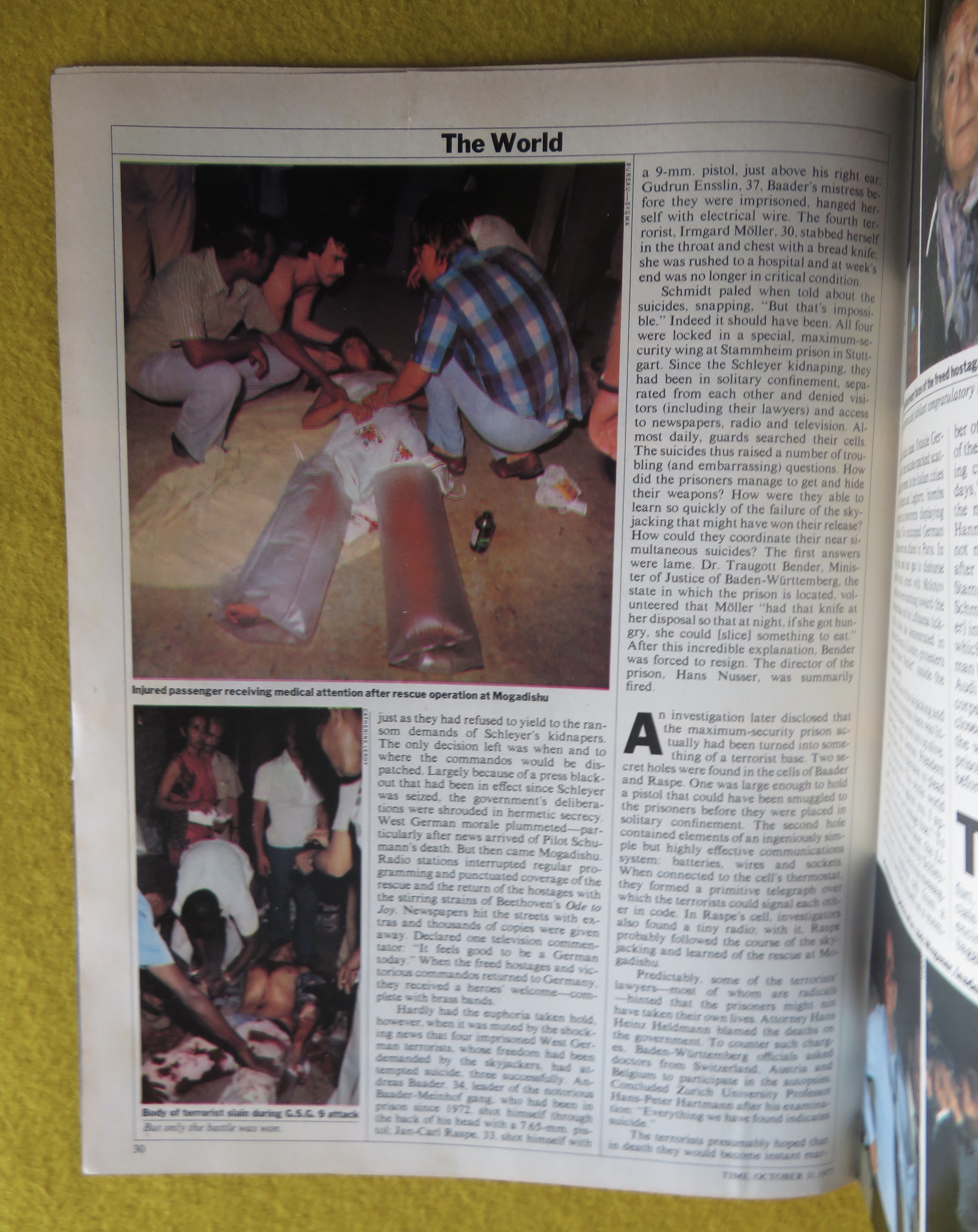 Time Magazine October 31, 1977 War On Terrorism