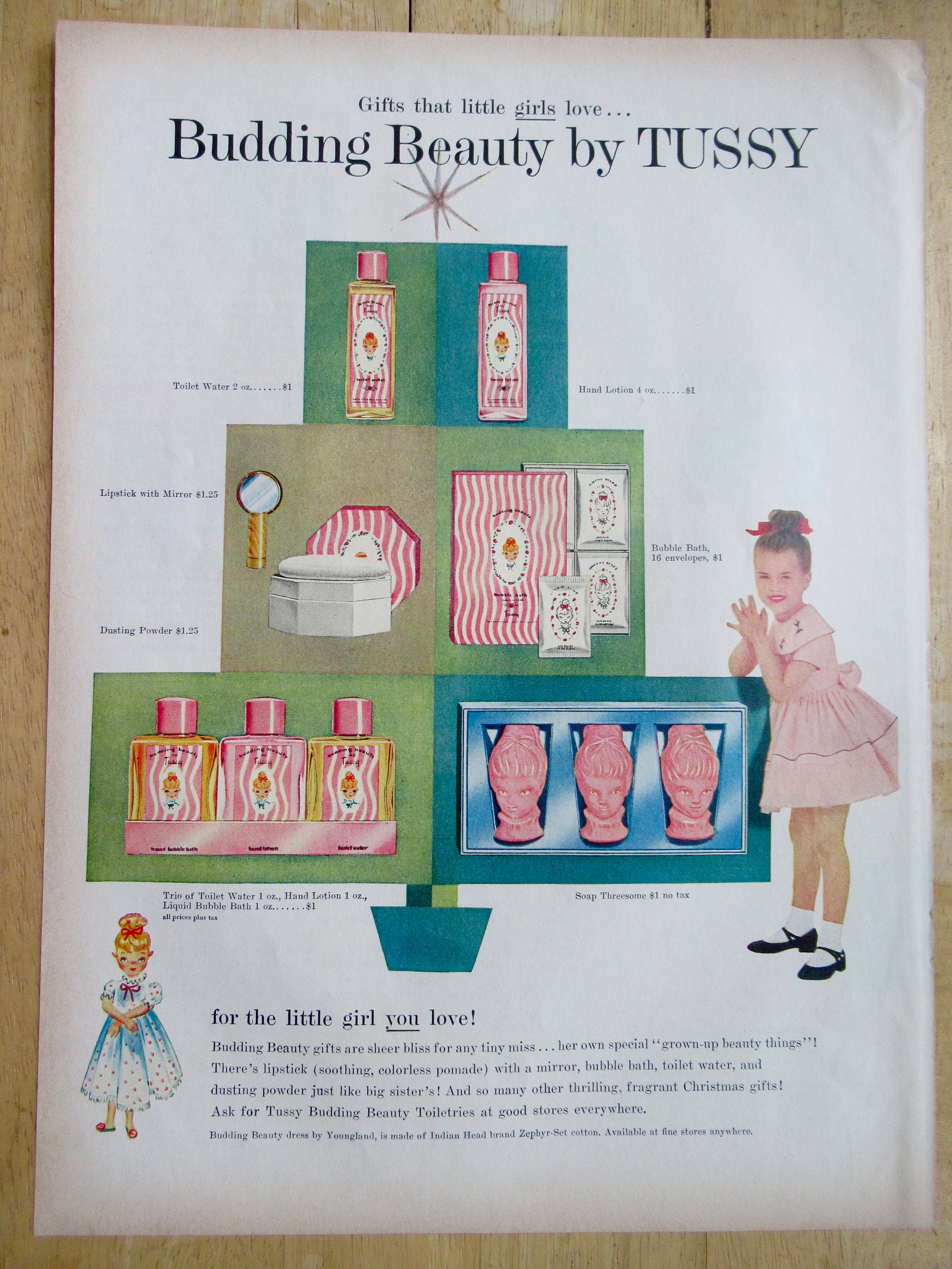 1955 Tussy with Budding Beauty Gifts for Little Girls