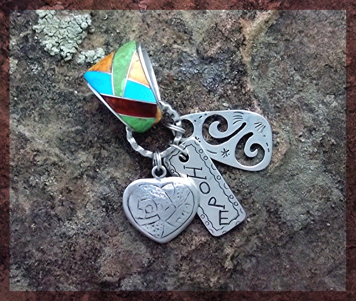 Pendant Gaspeite Spiny Oyster Turquoise Sterling Silver