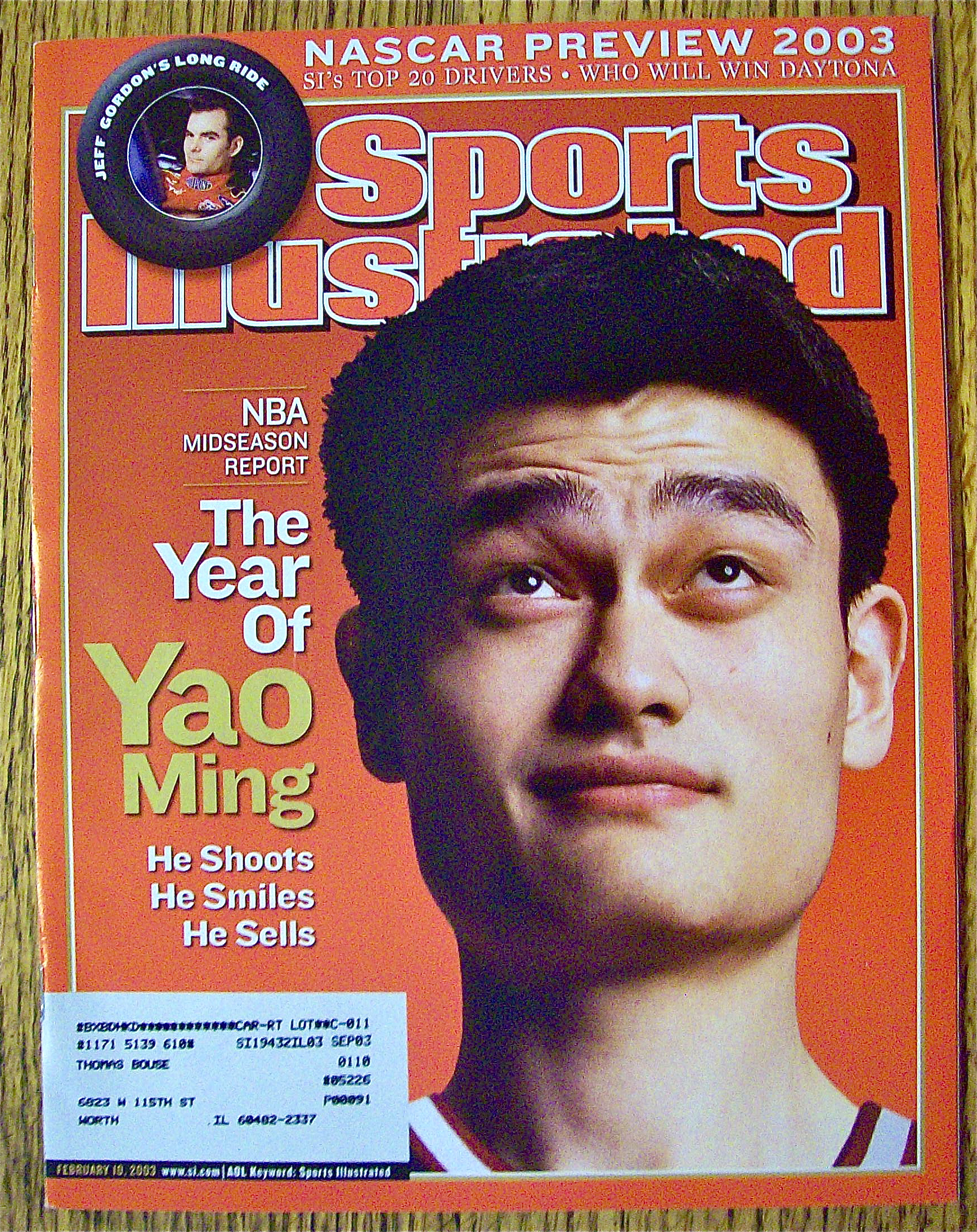 Sports Illustrated Magazine February 10, 2003 Yao Ming