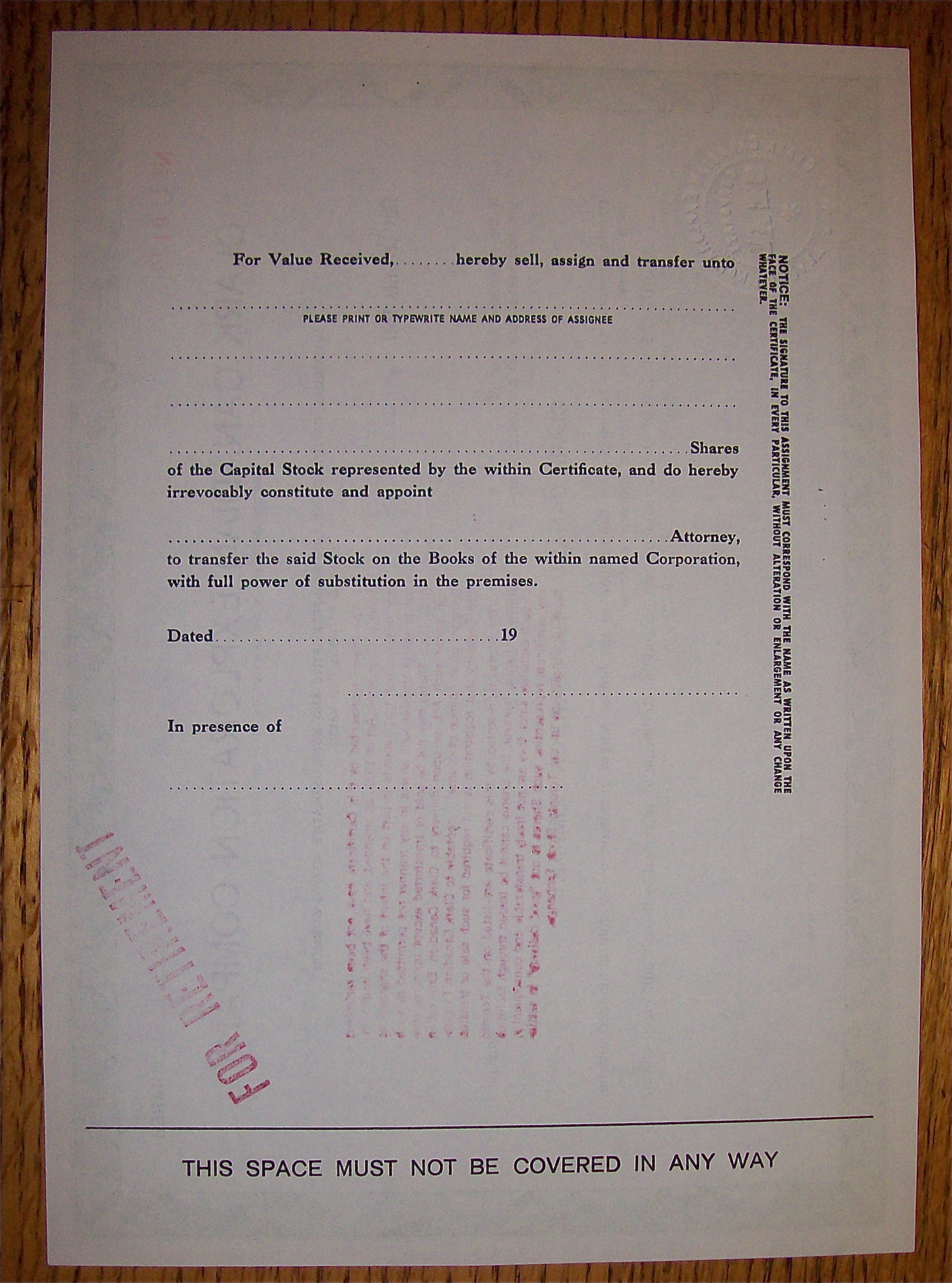 1972 Clark Canadian Exploration Co Stock Certificate