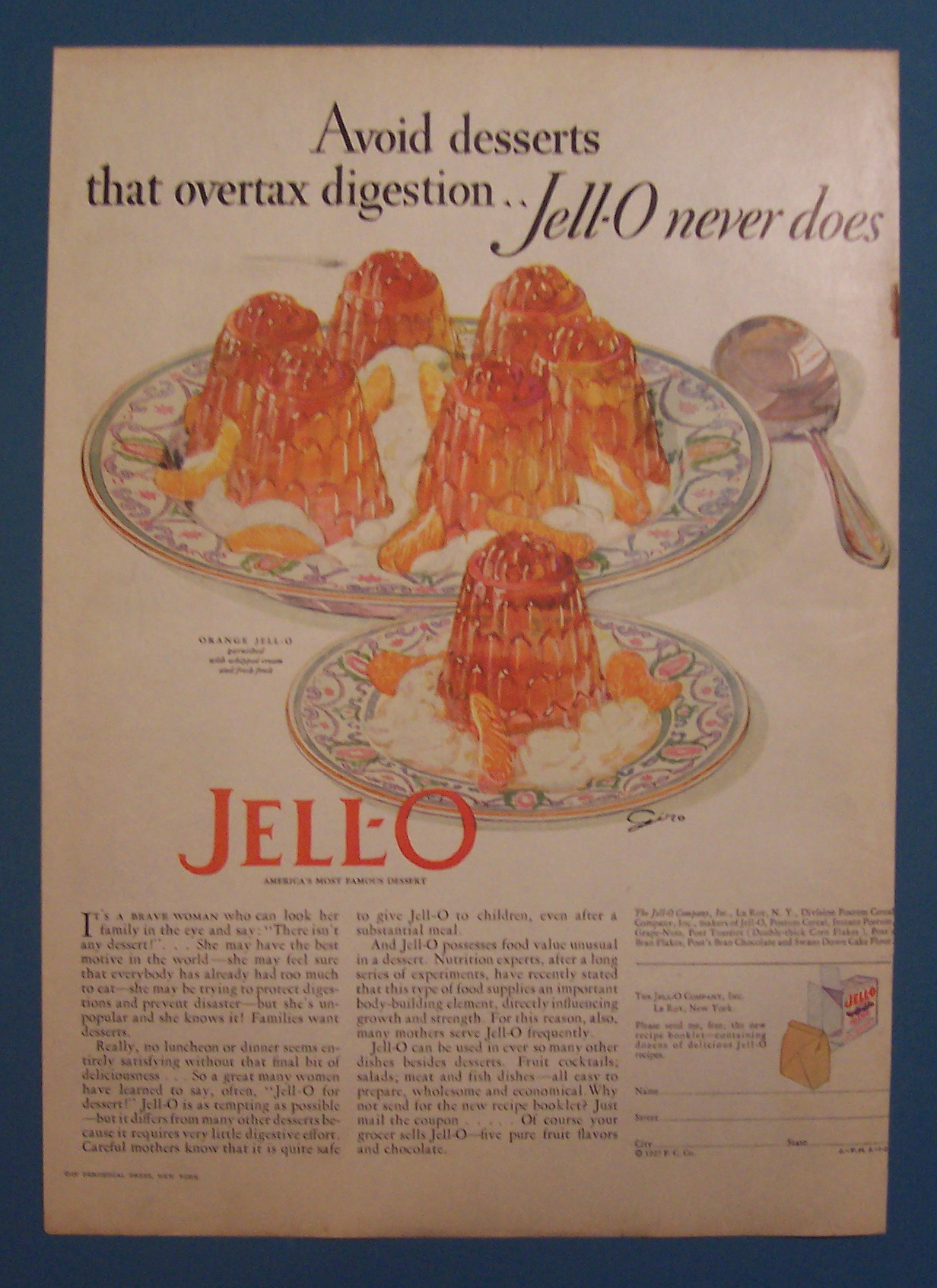 Vintage Ad: 1927 Jell-O By Giro
