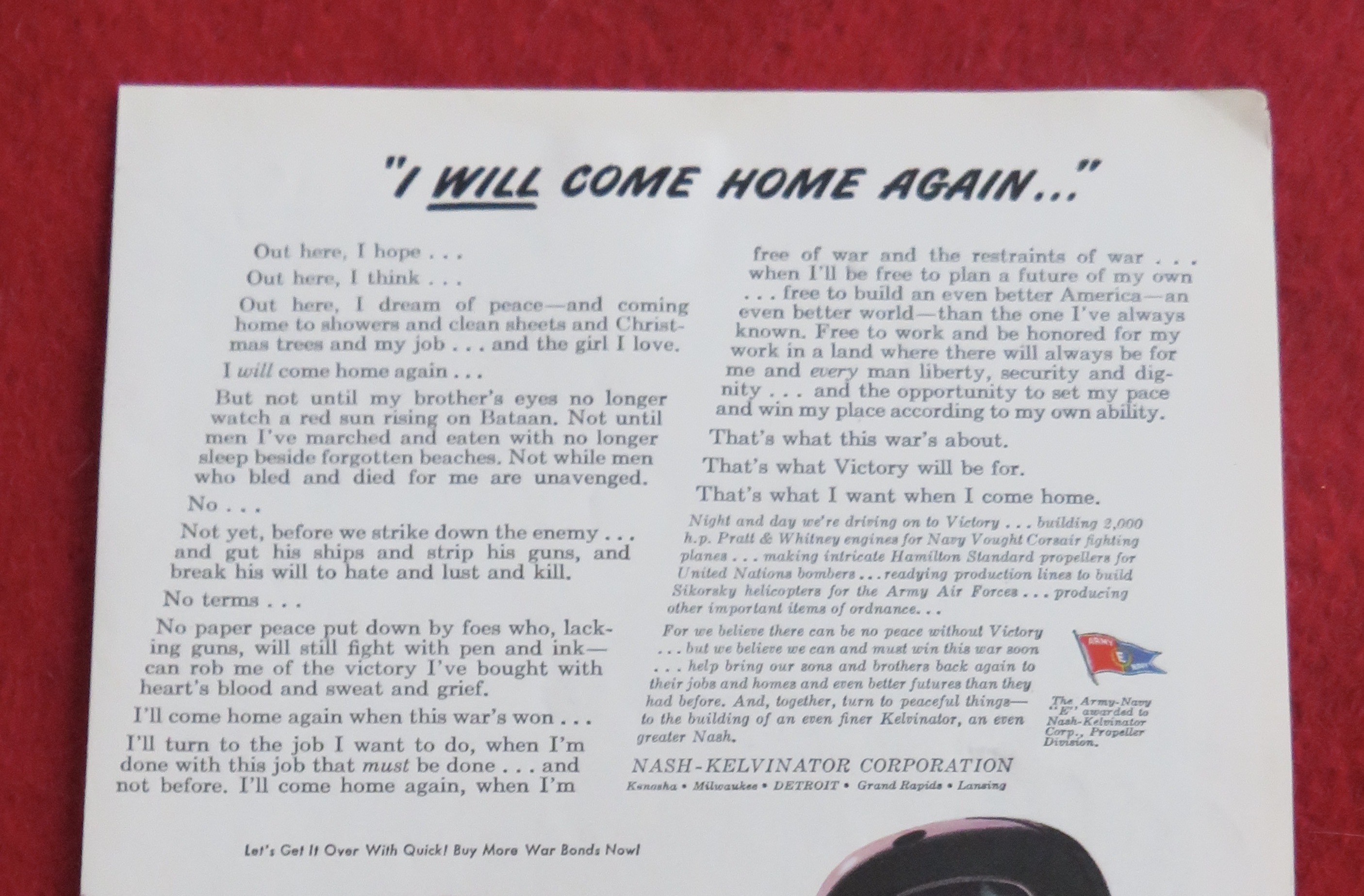 1943 Nash/Kelvinator with Man in Military Uniform