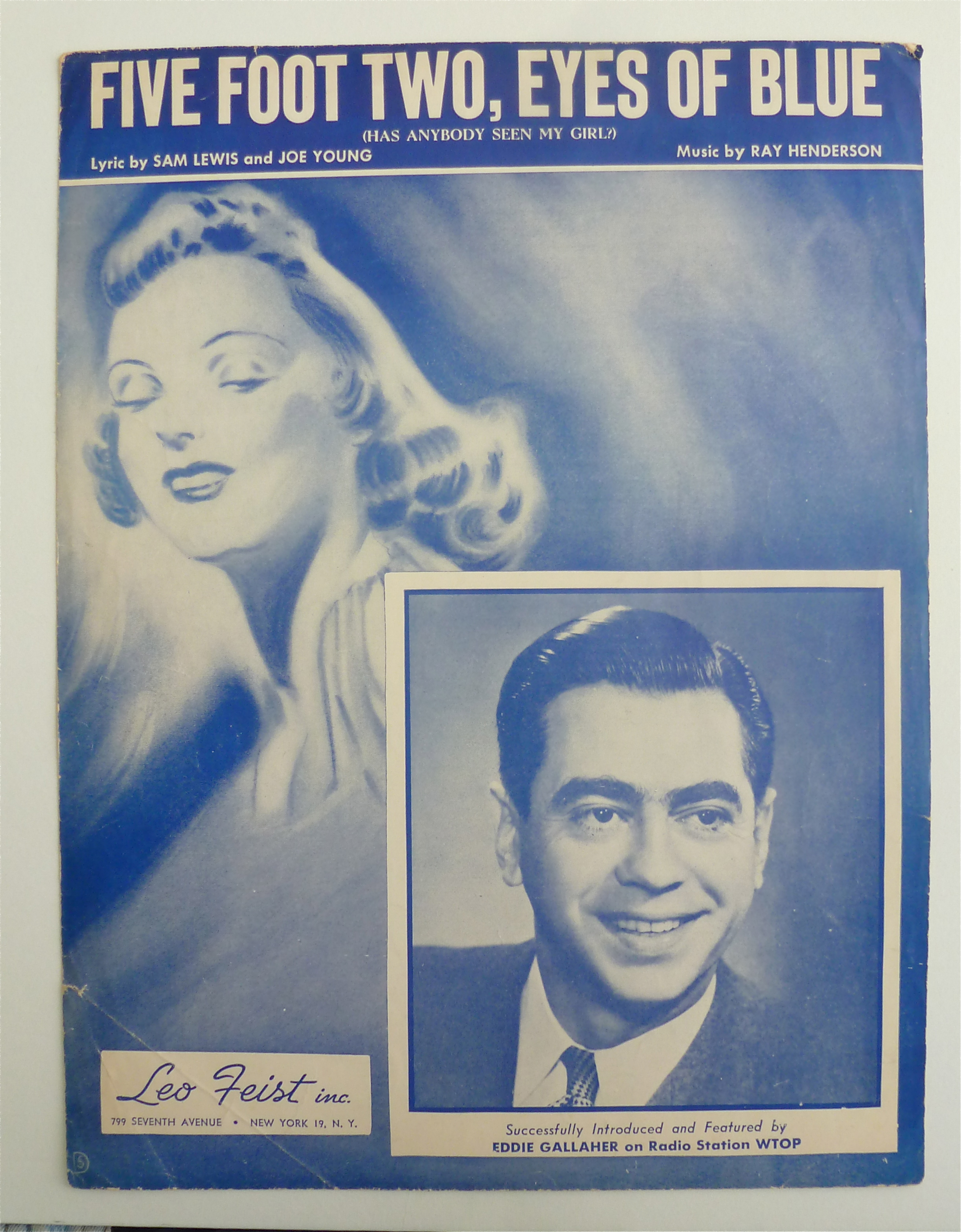 Sheet Music For 1949 Five Foot Two, Eyes Of Blue