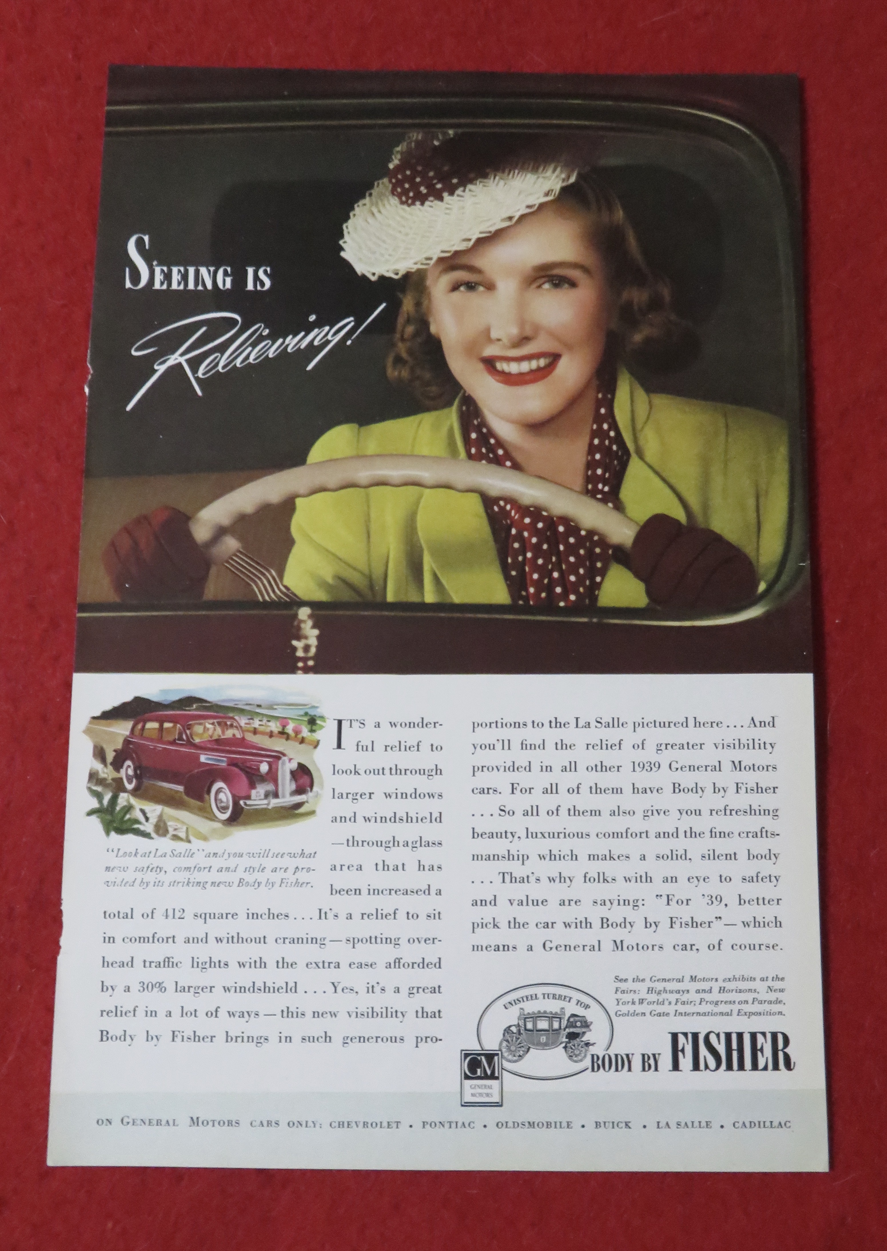 1939 Body By Fisher with Woman Driving