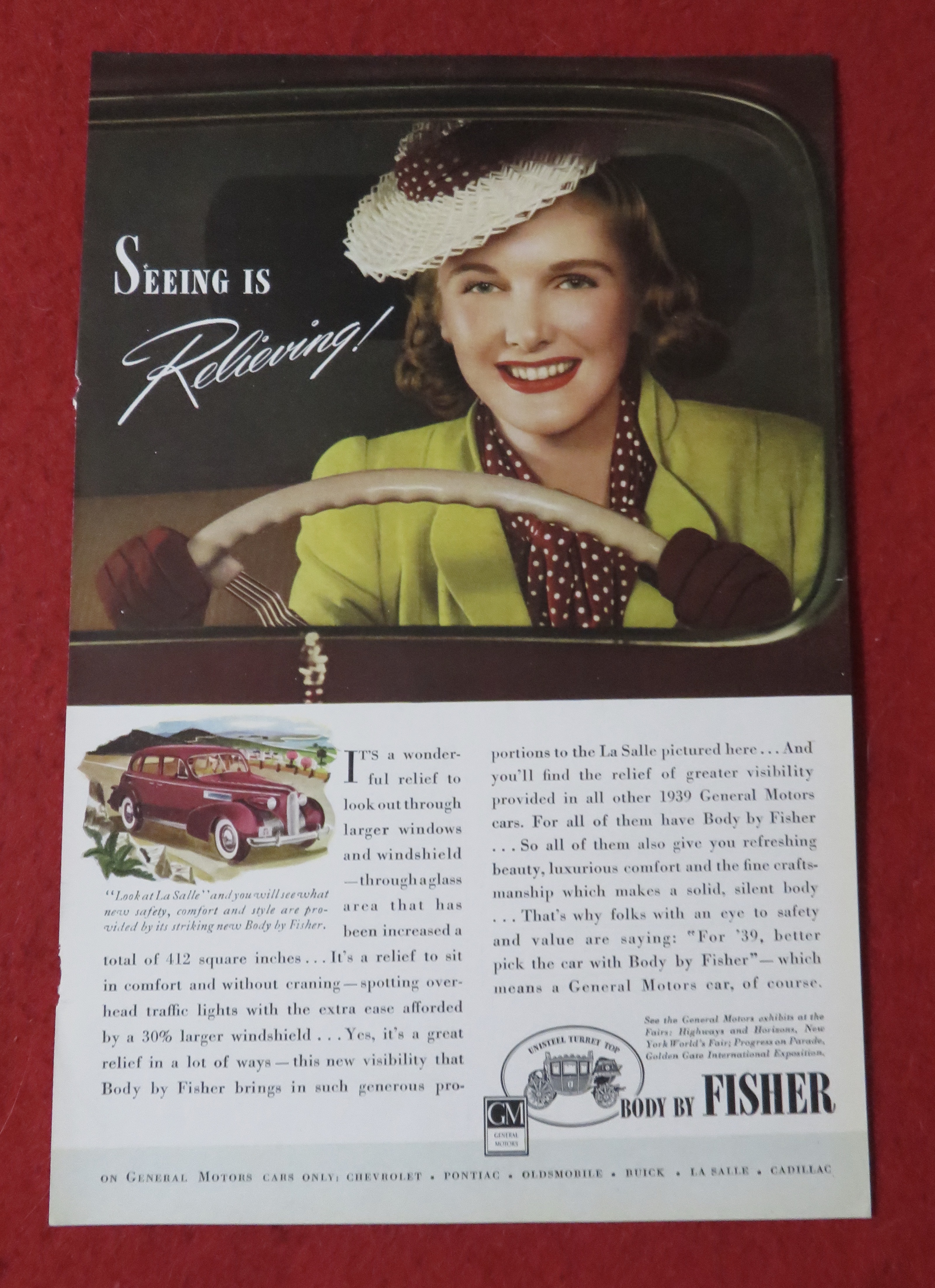 1939 Body By Fisher with Woman Driving