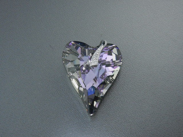 Swarovski Sterling Silver Lavender Heart Pendant