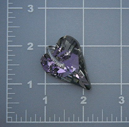 Swarovski Sterling Silver Lavender Heart Pendant