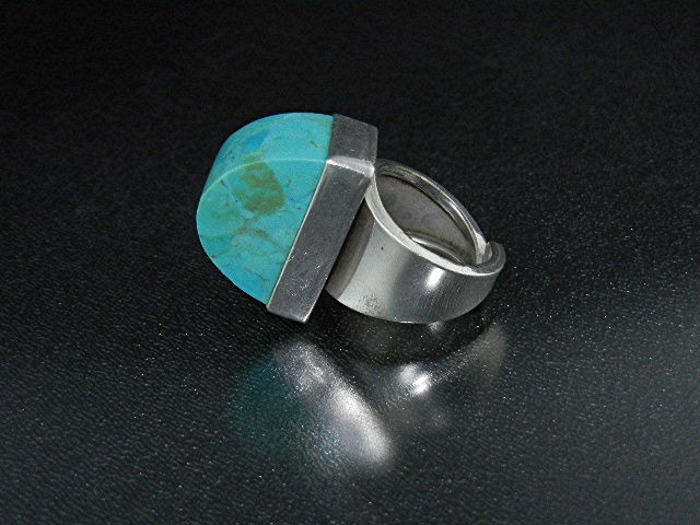 David Troutman Kingman Turquoise Sterling Silver Ring