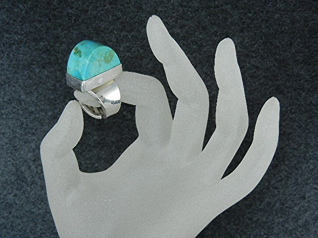 David Troutman Kingman Turquoise Sterling Silver Ring
