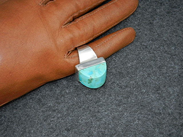 David Troutman Kingman Turquoise Sterling Silver Ring
