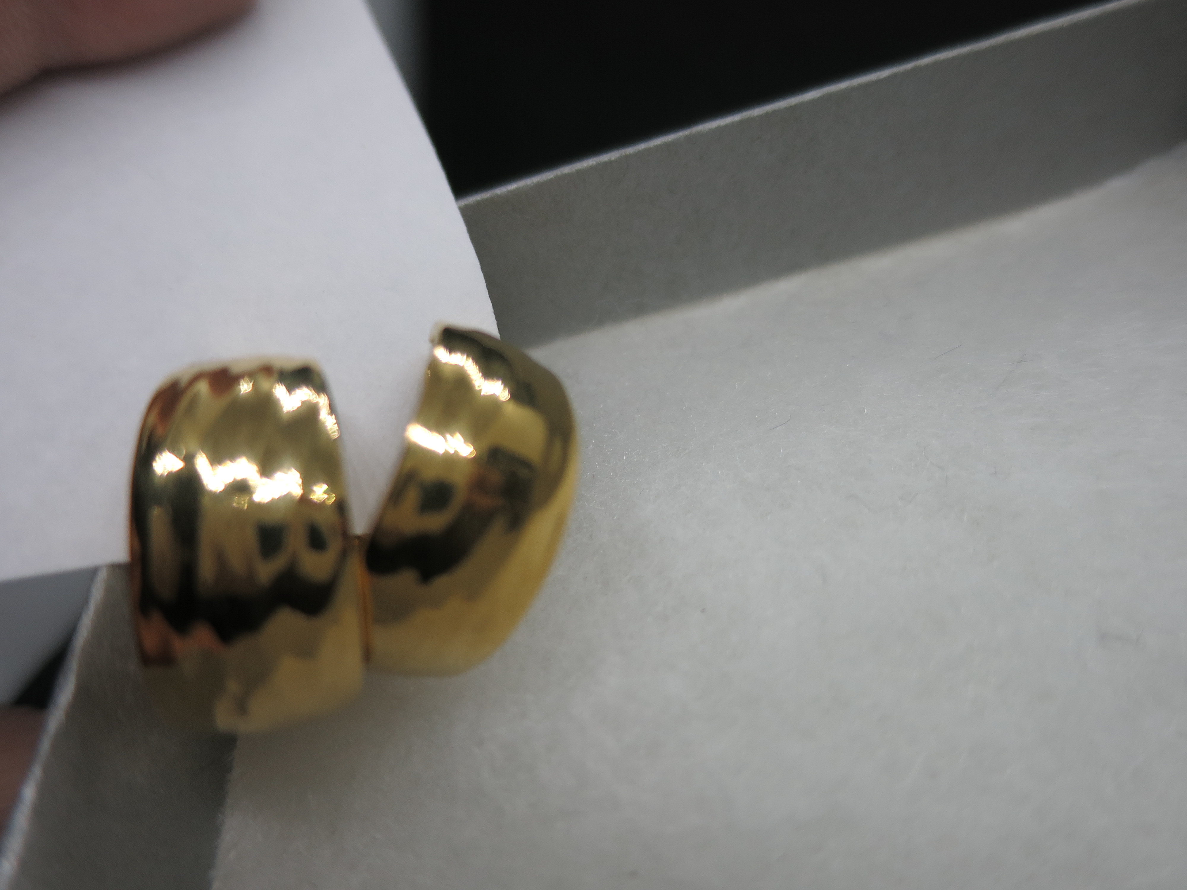 Napier Textured Hoop Screw Back Earrings Gold Tone Signed