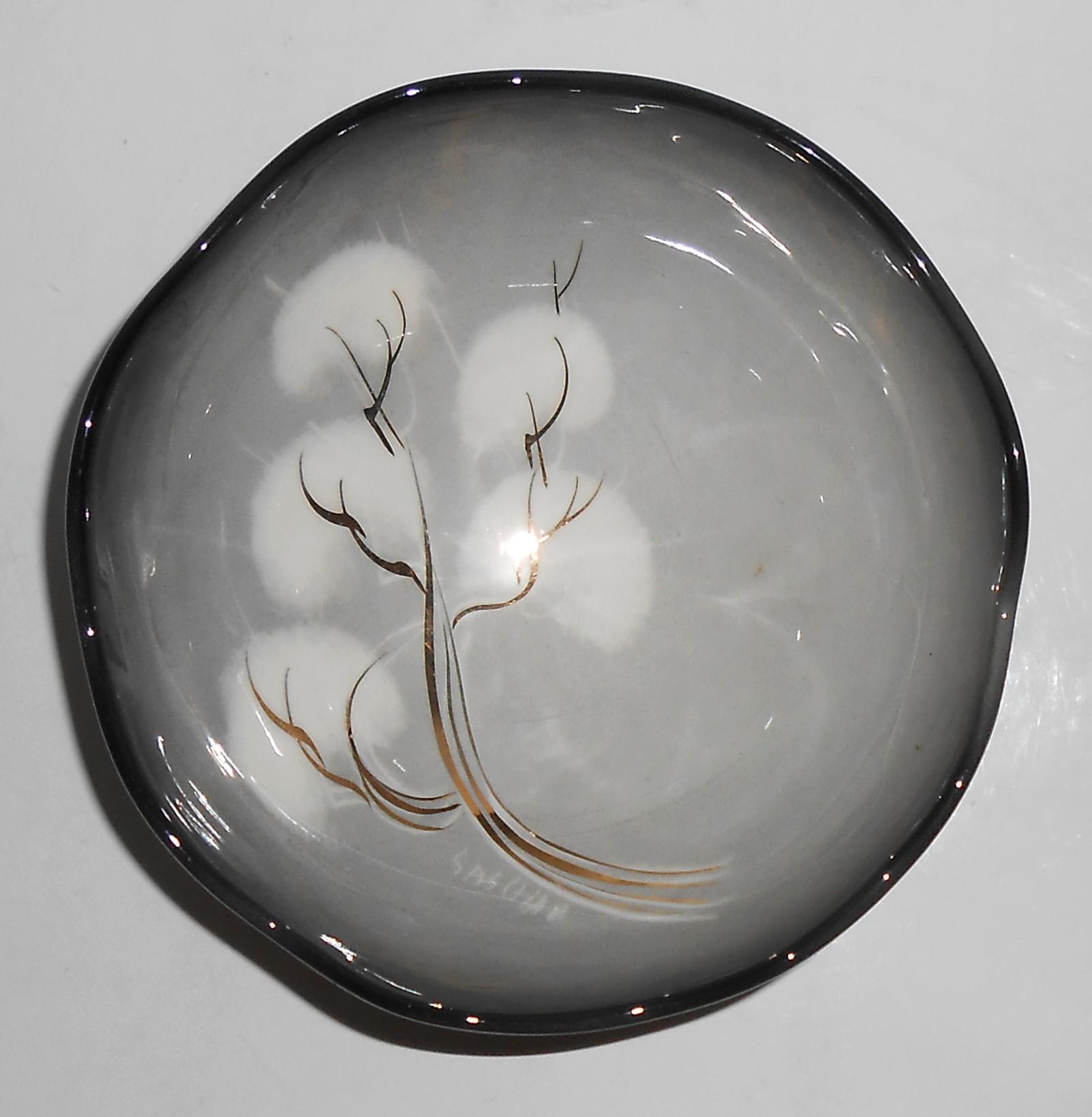 Sascha Brastoff Pottery Smoke Tree 3-Footed Bowl #2