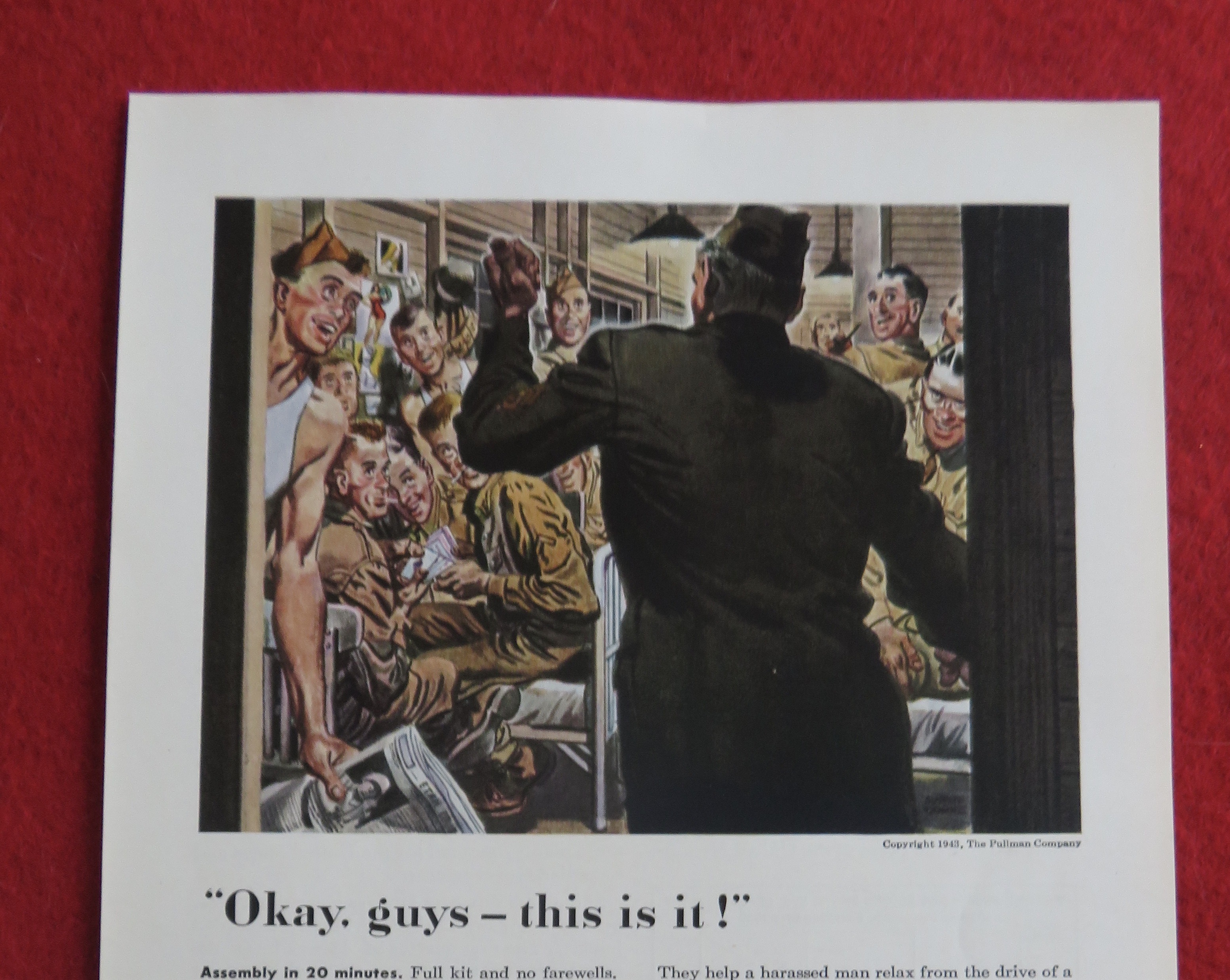 1943 Pullman Railroad with Soldiers On The Train