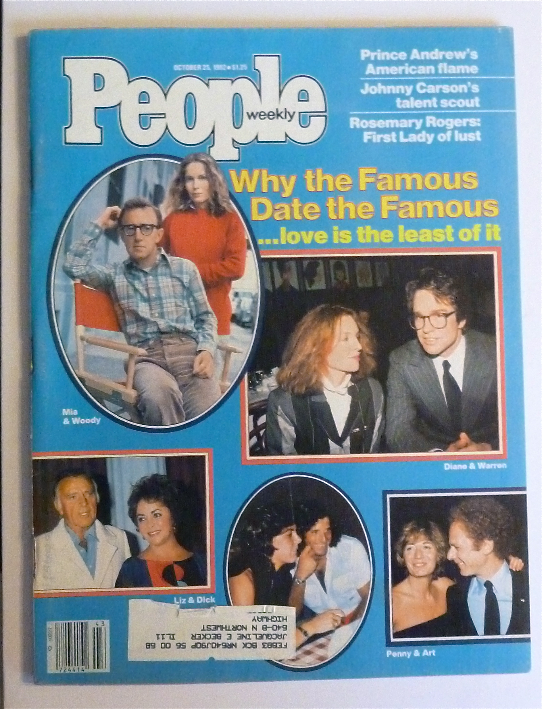 People Magazine October 25, 1982 Famous Date Famous