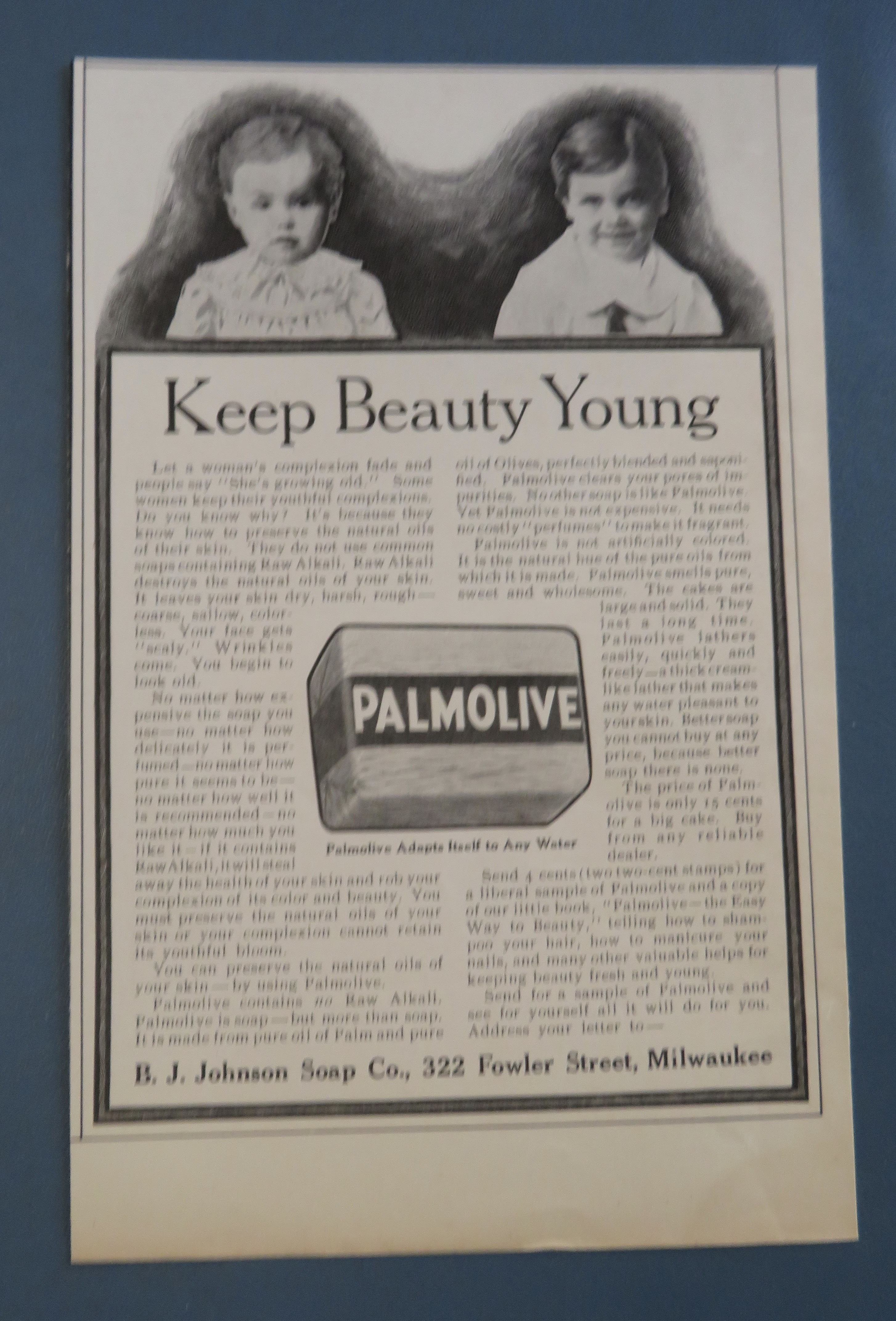 1908 Palmolive Soap with Two Lovely Children