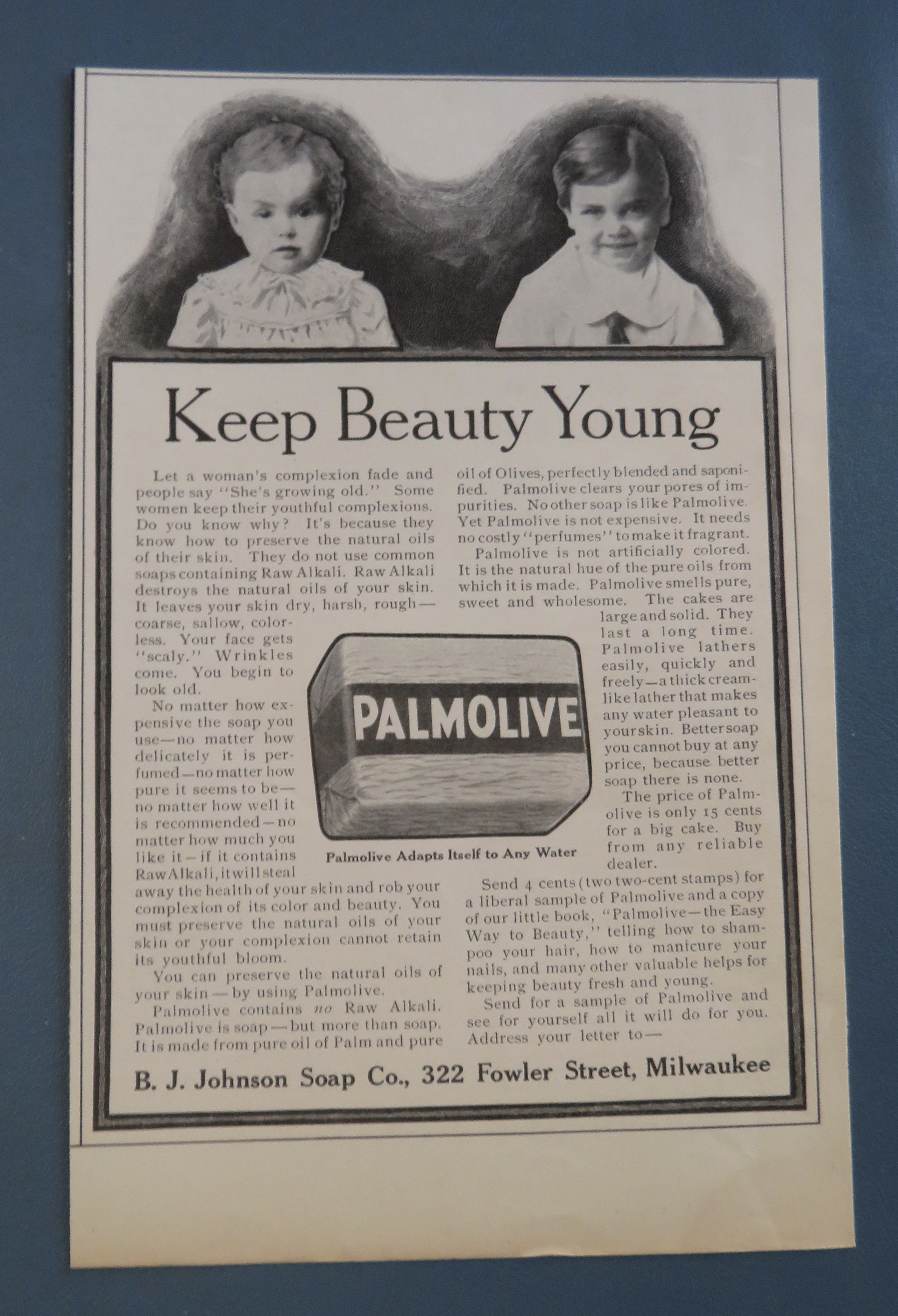 1908 Palmolive Soap with Two Lovely Children