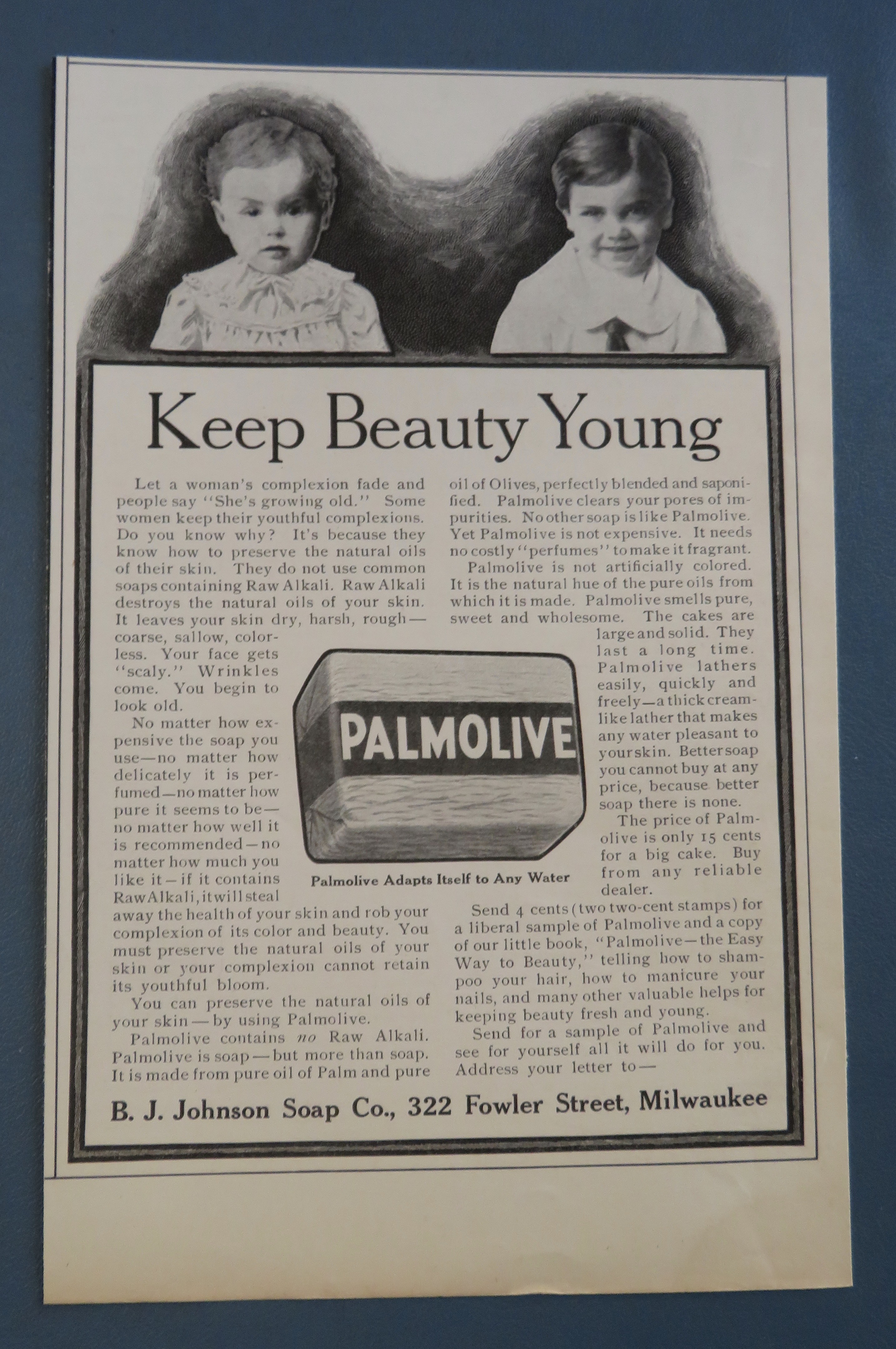 1908 Palmolive Soap with Two Lovely Children