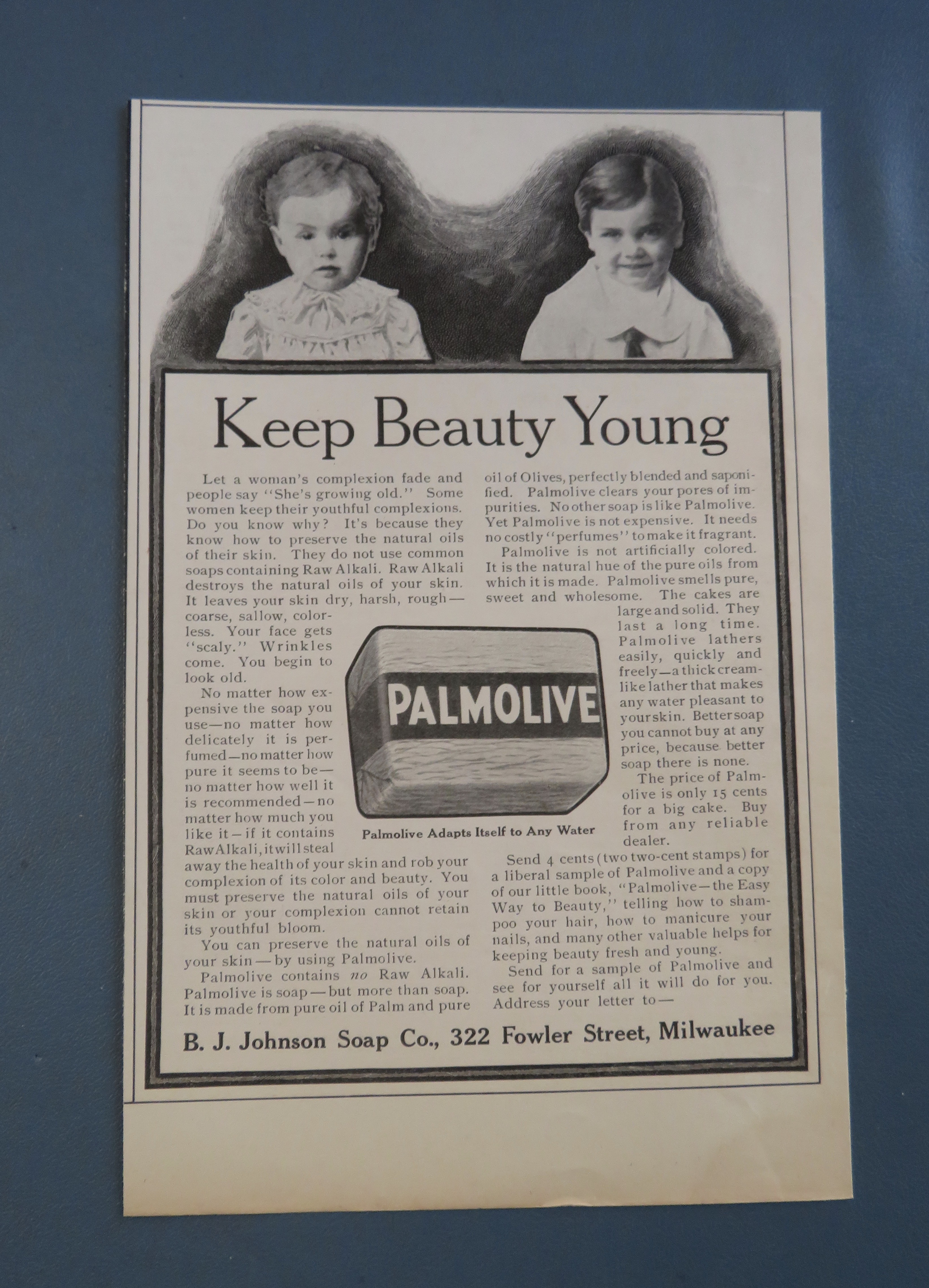 1908 Palmolive Soap with Two Lovely Children