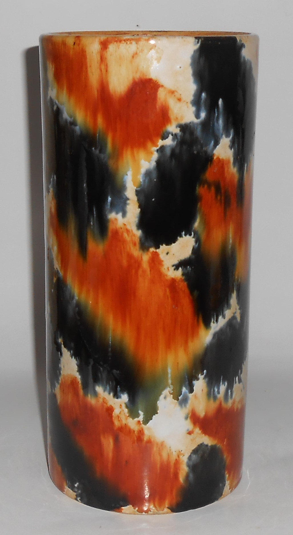 Pacific Pottery Early Drip 10" Glaze Cylinder Vase