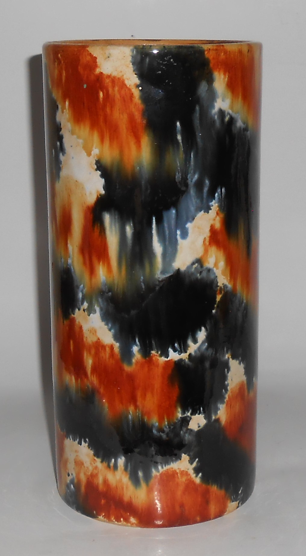 Pacific Pottery Early Drip 10" Glaze Cylinder Vase