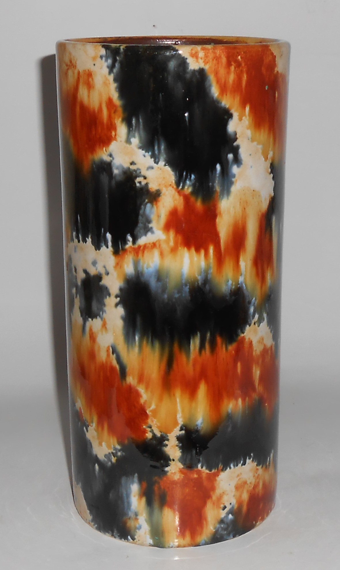 Pacific Pottery Early Drip 10" Glaze Cylinder Vase