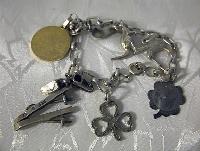 Vintage Sterling Silver 7 Charm Bracelet