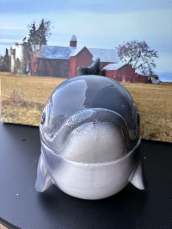 Dolphin Cookie Jar Vintage 1970s