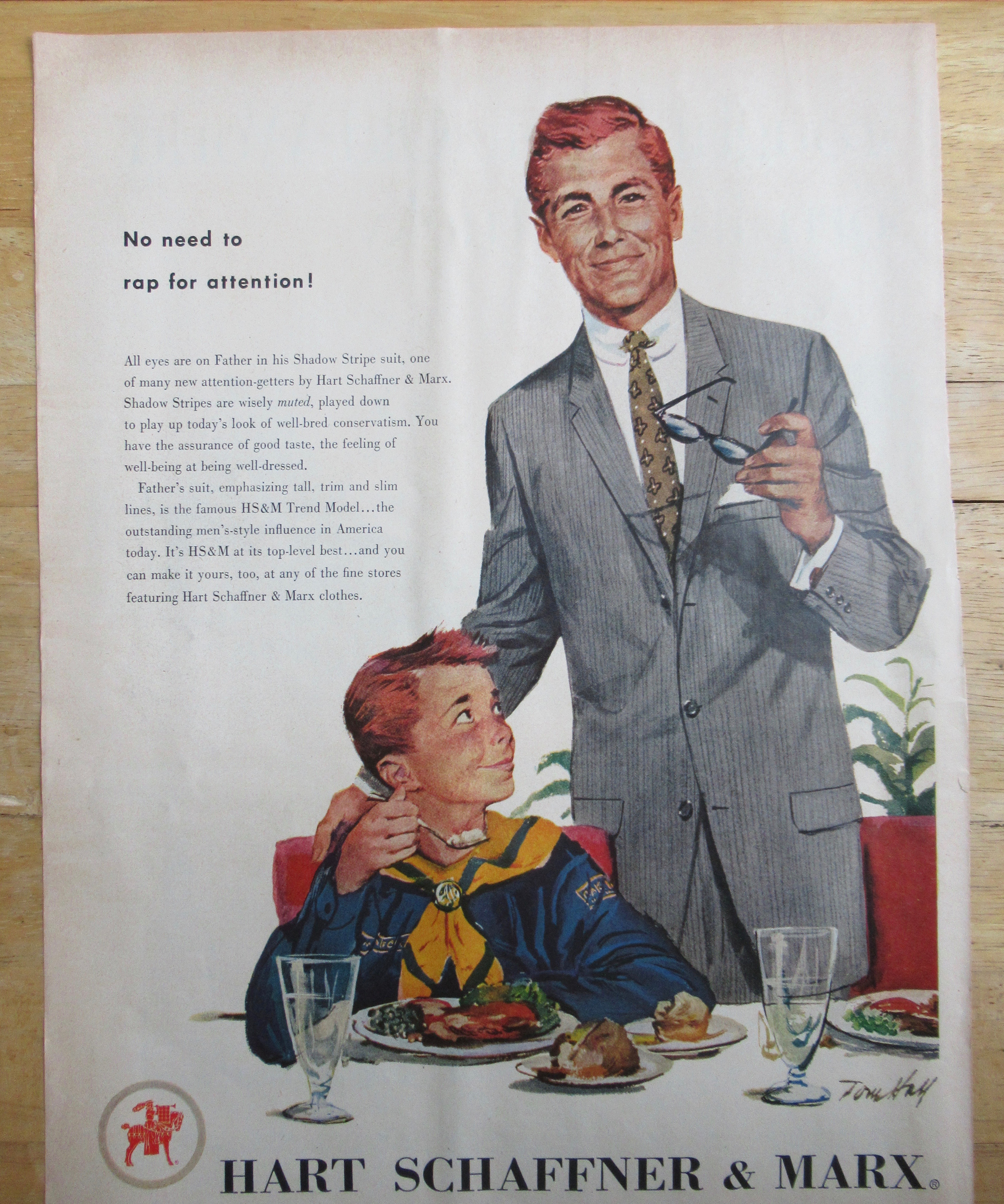 1957 Hart Schaffner & Marx with Man & Boy Scout