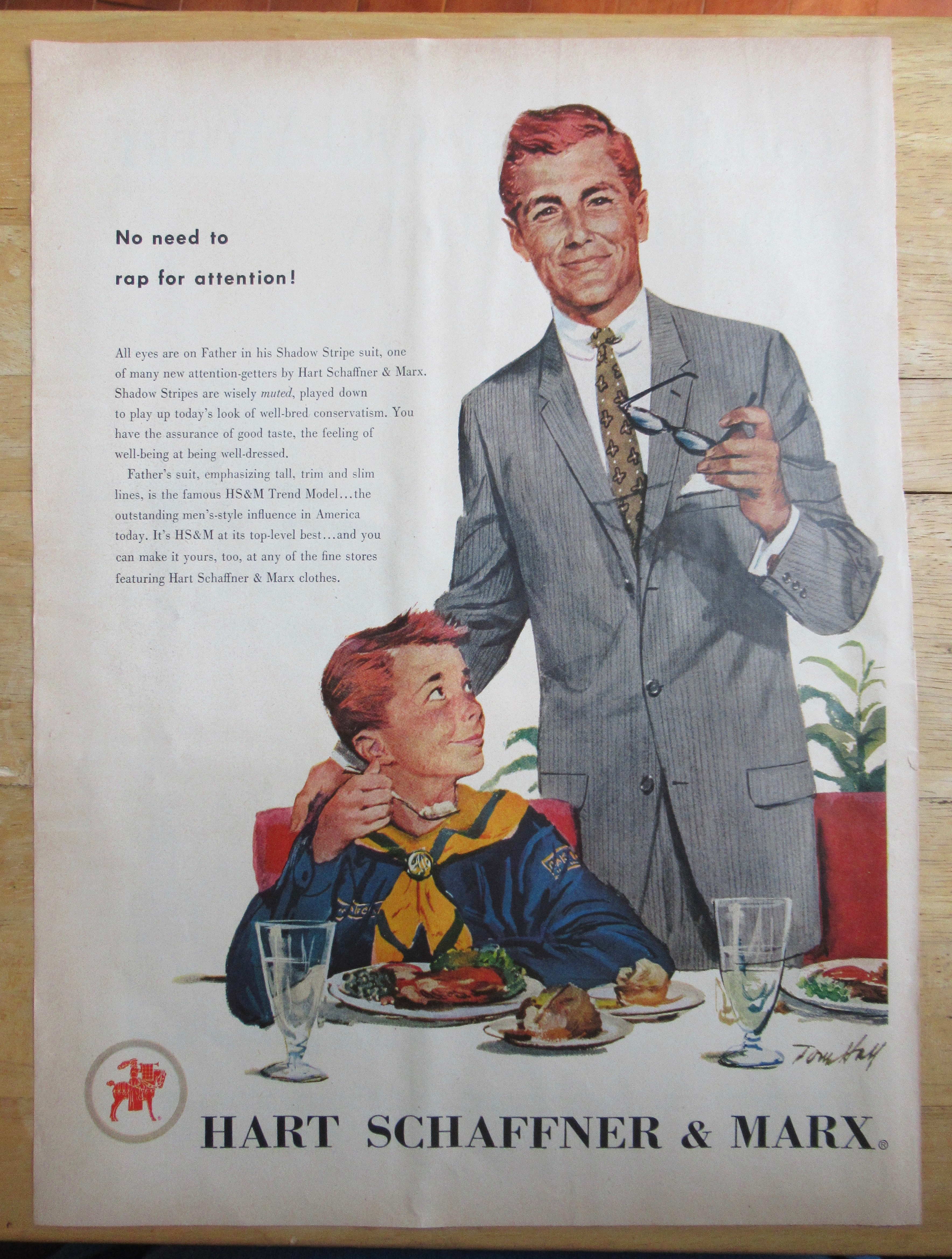 1957 Hart Schaffner & Marx with Man & Boy Scout