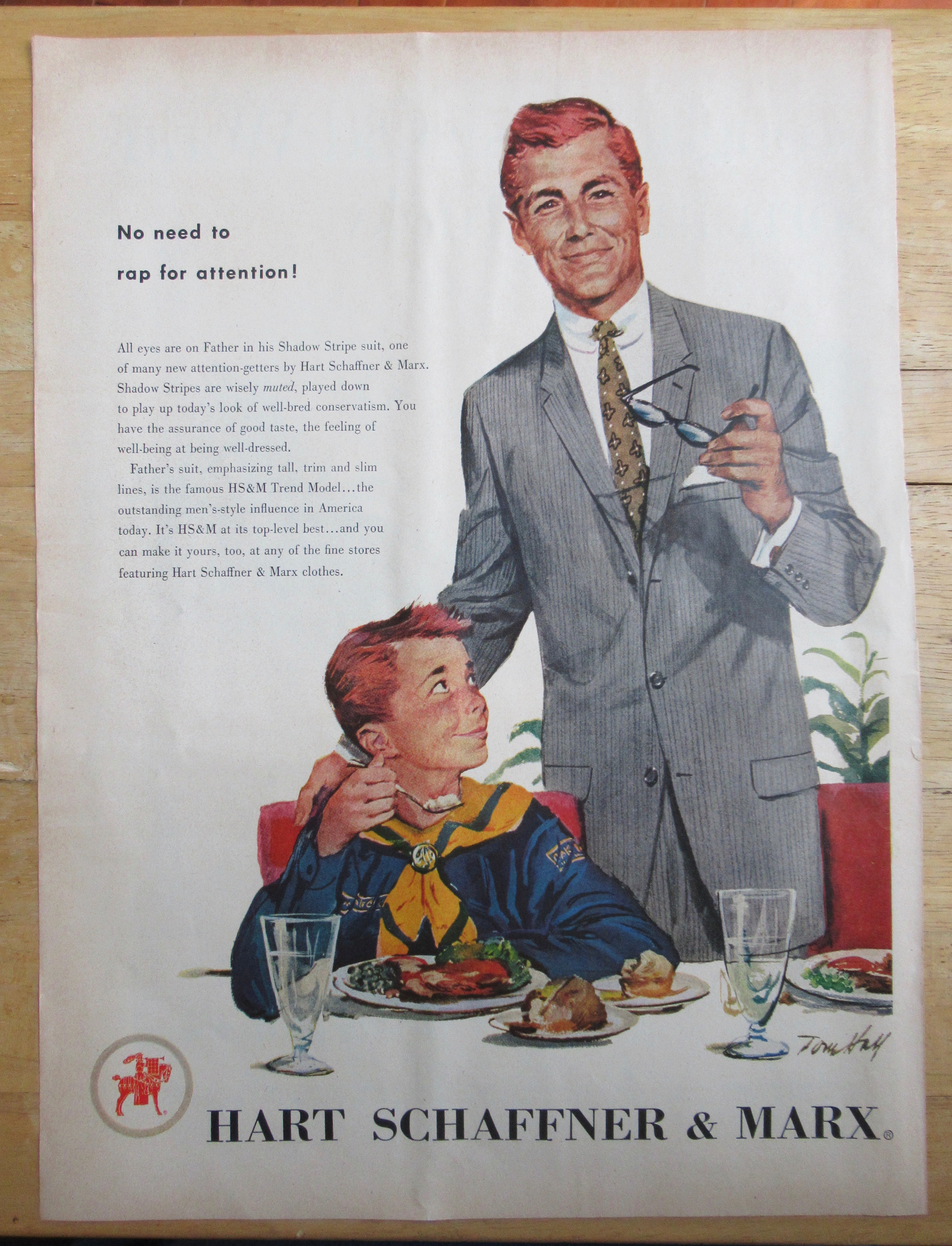 1957 Hart Schaffner & Marx with Man & Boy Scout
