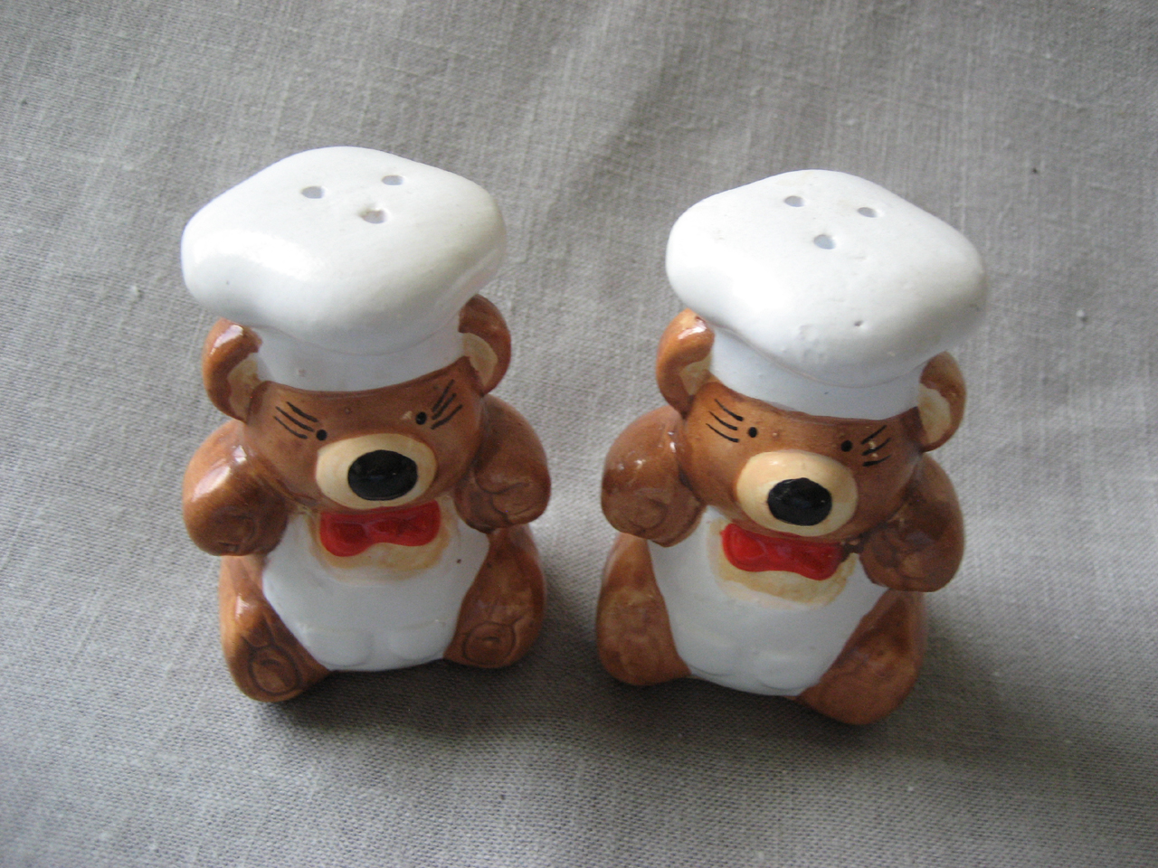 Chef Teddy Bear Salt and Pepper Shakers