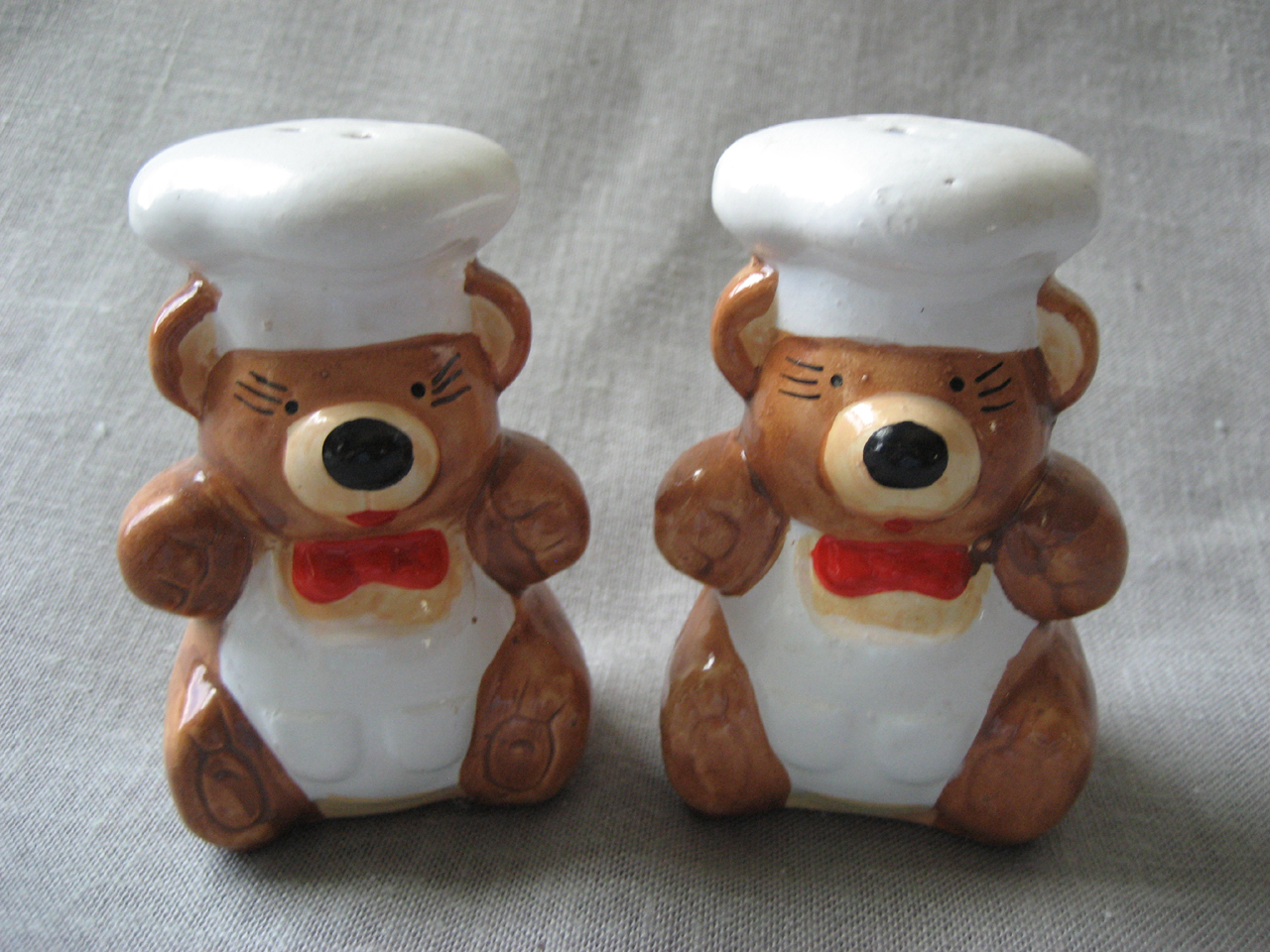 Chef Teddy Bear Salt and Pepper Shakers