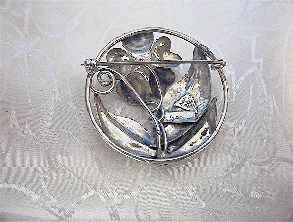 Sterling Silver Signed HOBE Brooch