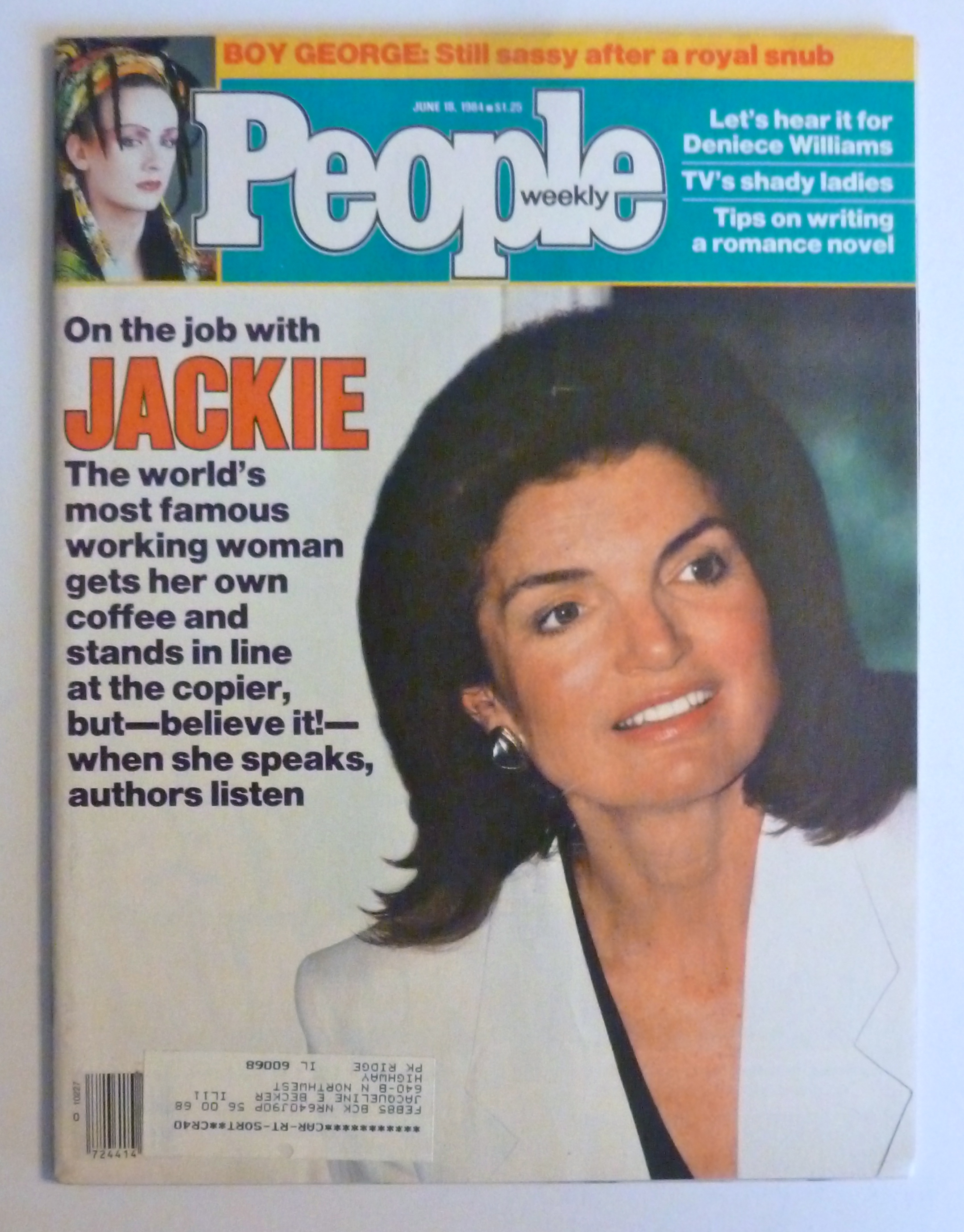 People Magazine June 18, 1984 Jackie Onassis
