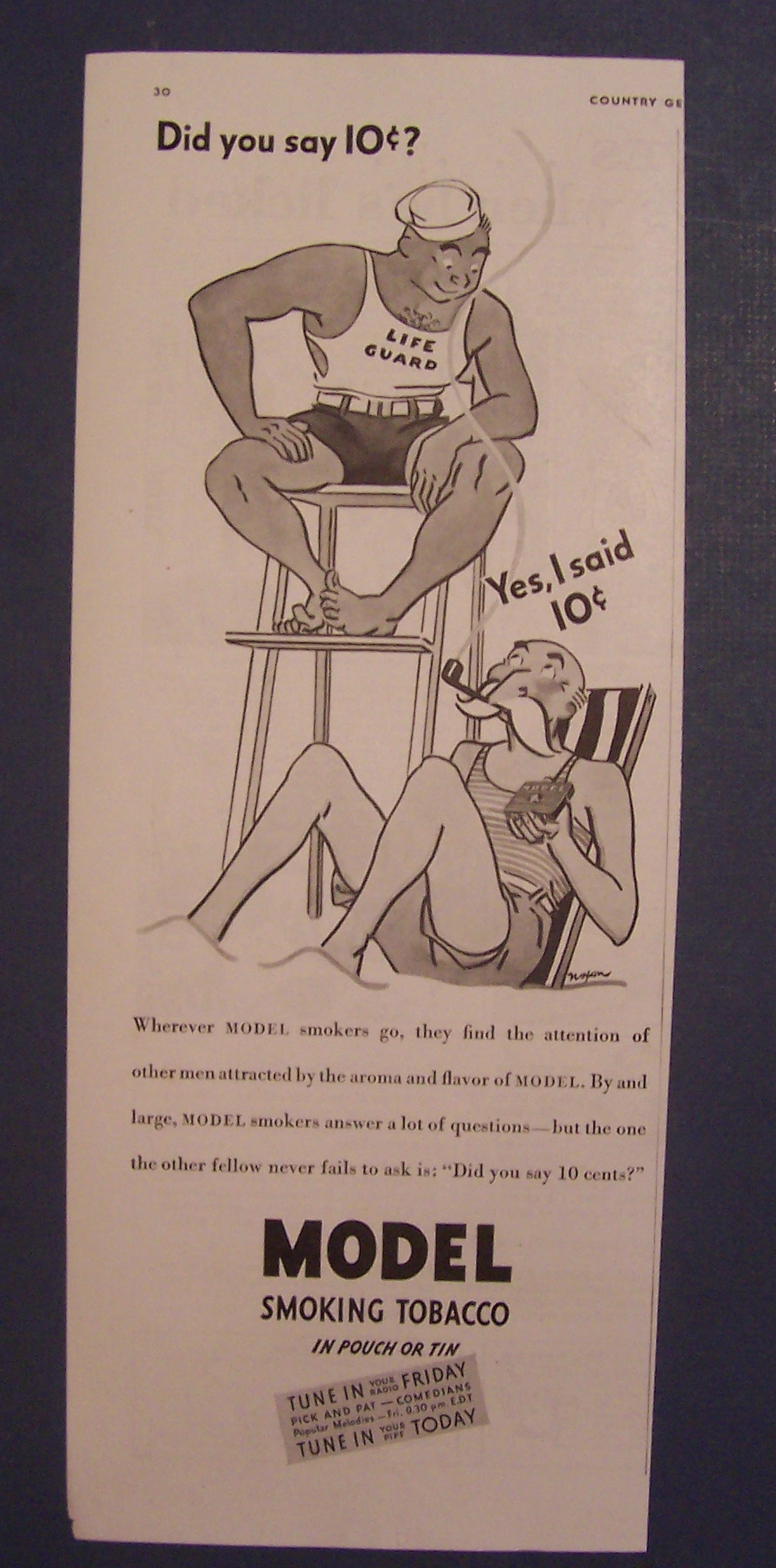 1934  Model  Smoking  Tobacco