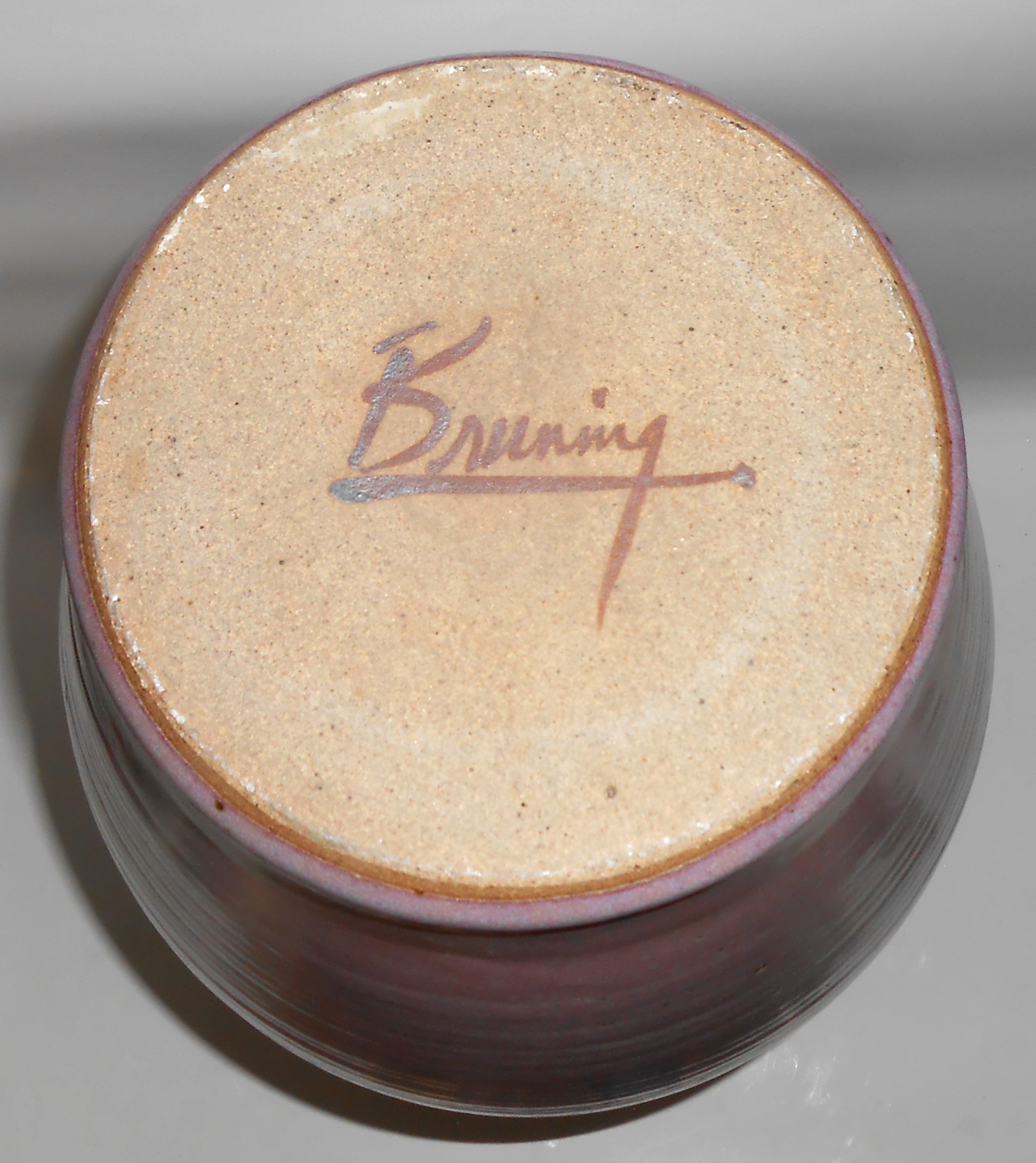 Early Bruning Studio Pottery Seattle Large Wheel Thrown