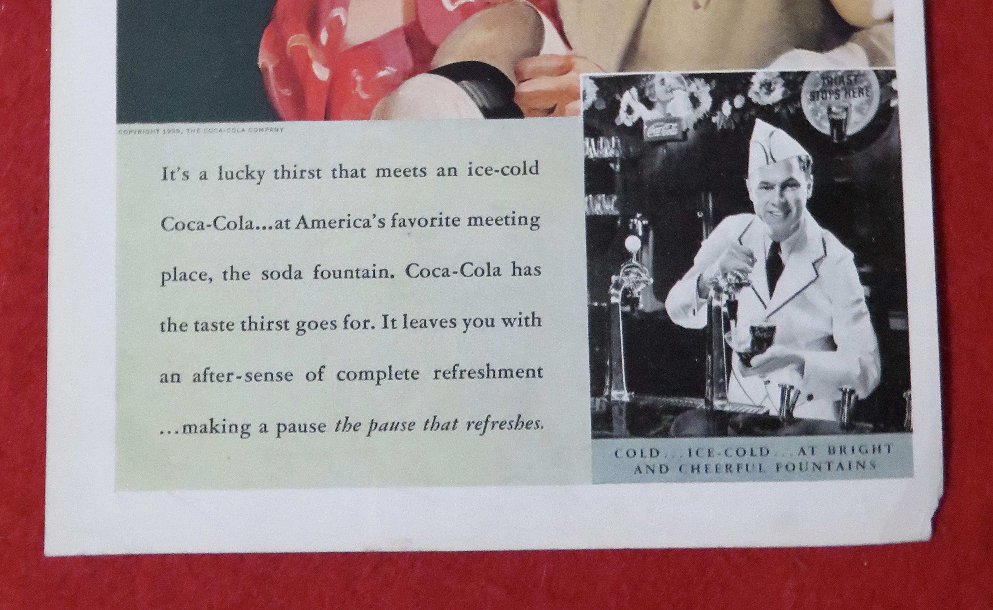 1939 Coca Cola (Coke) with Man & Woman Talking