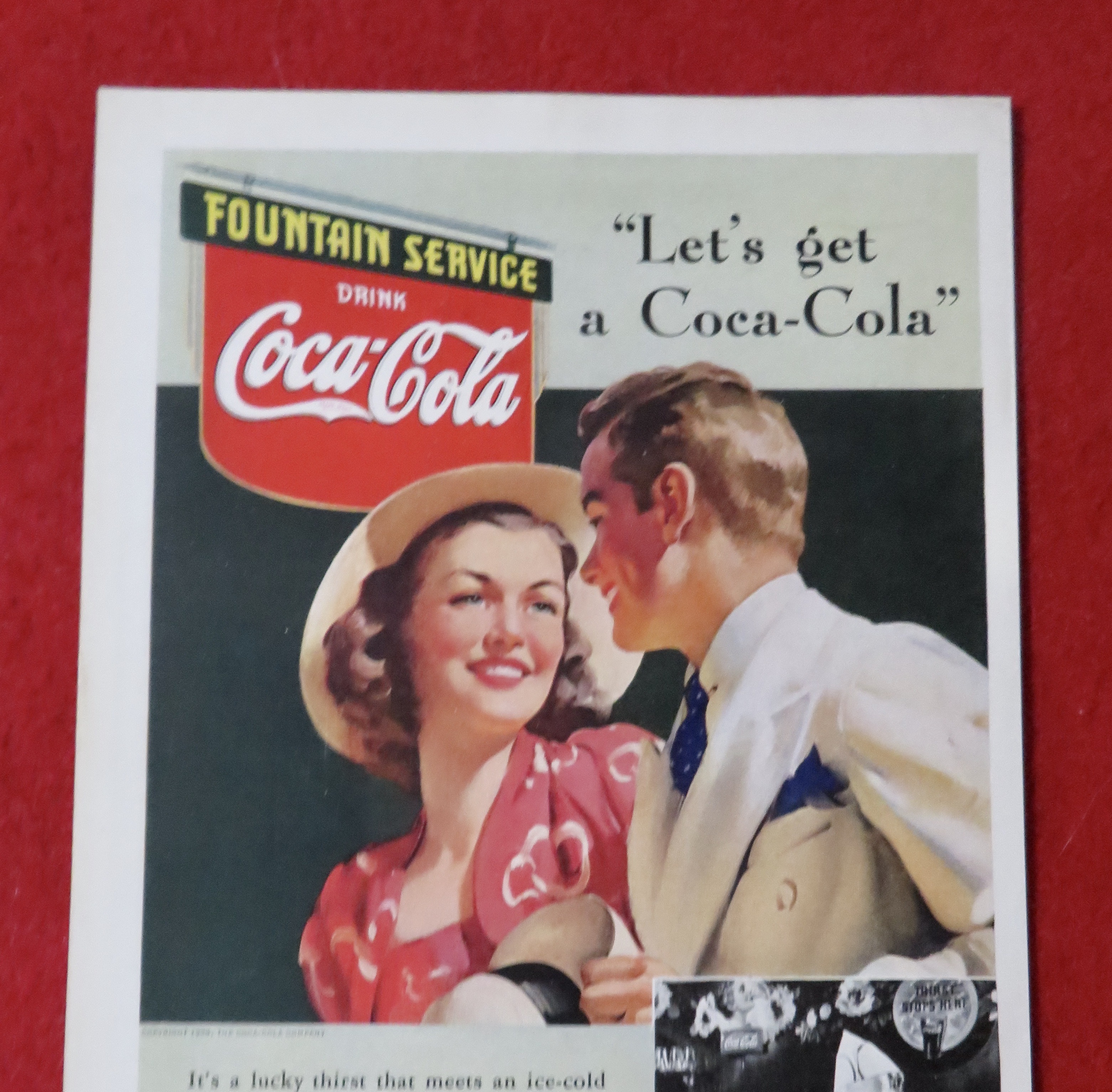 1939 Coca Cola (Coke) with Man & Woman Talking