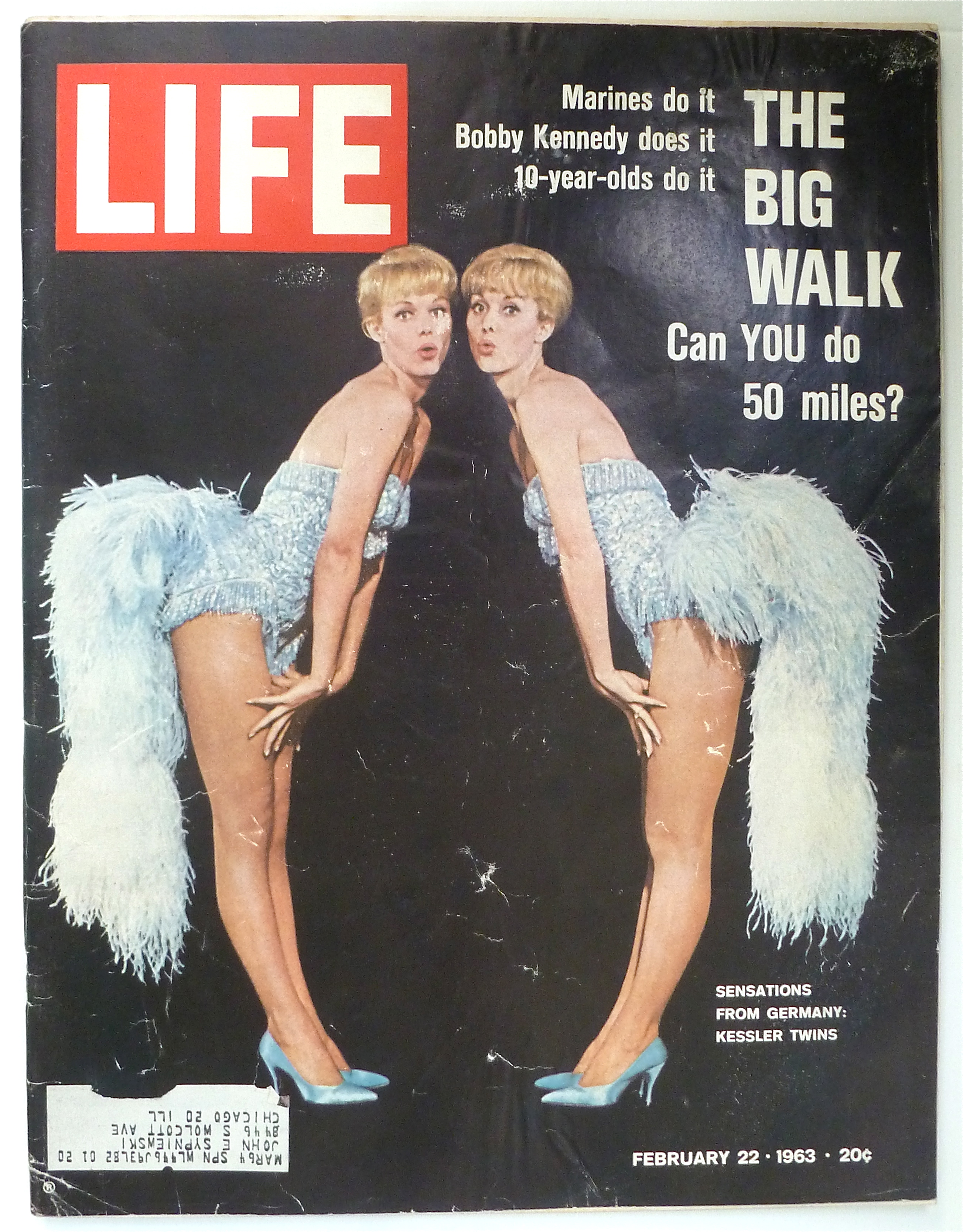 Life Magazine-February 22, 1963-Kessler Twins