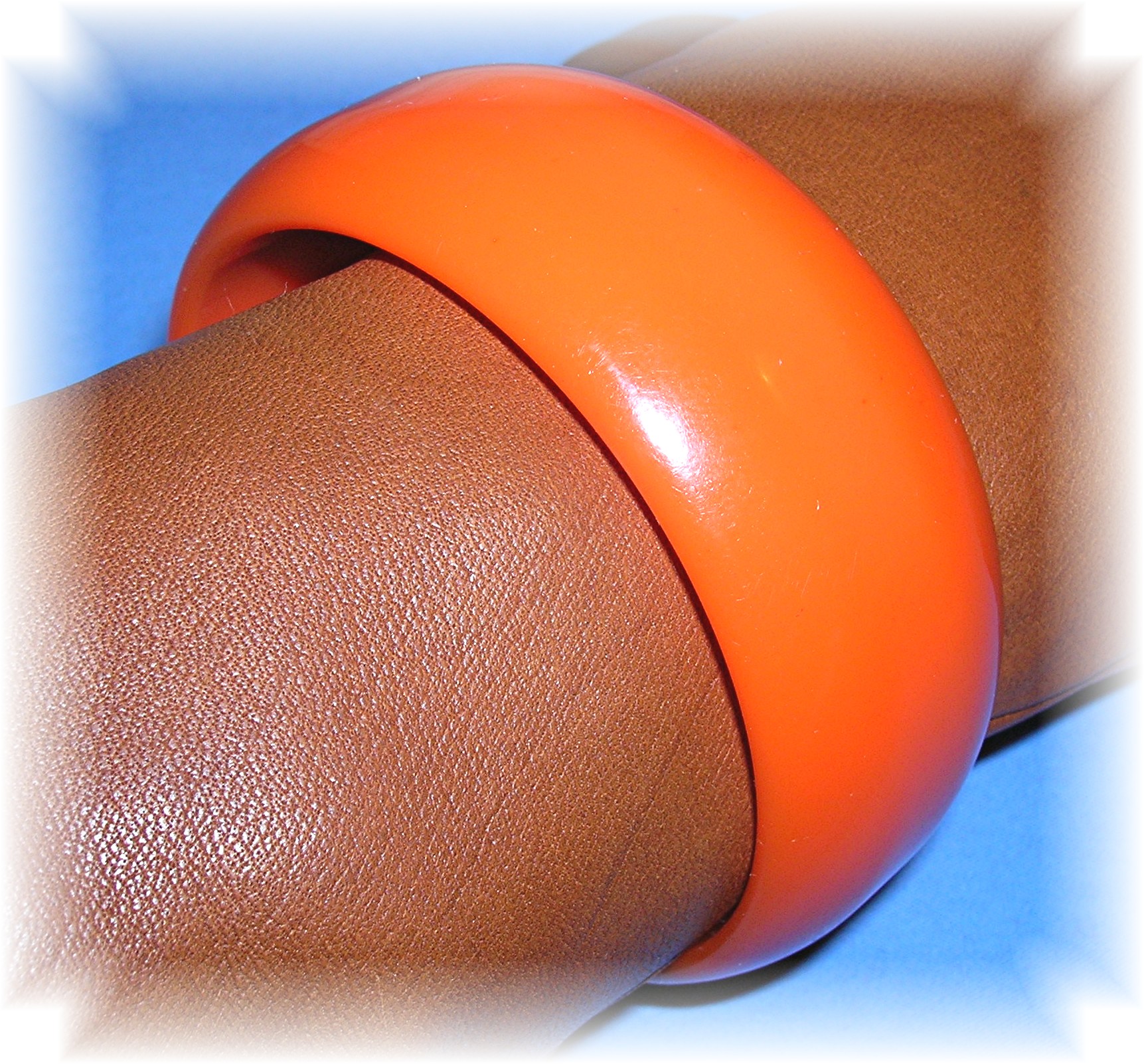 Bakelite Bangle Bracelet Tangerine