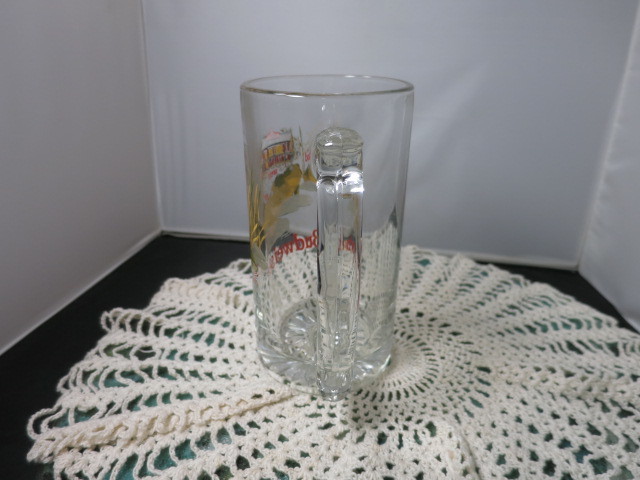 Budweiser Frog Beer Mug Glass Stein Large Holds 24 fluid ounces