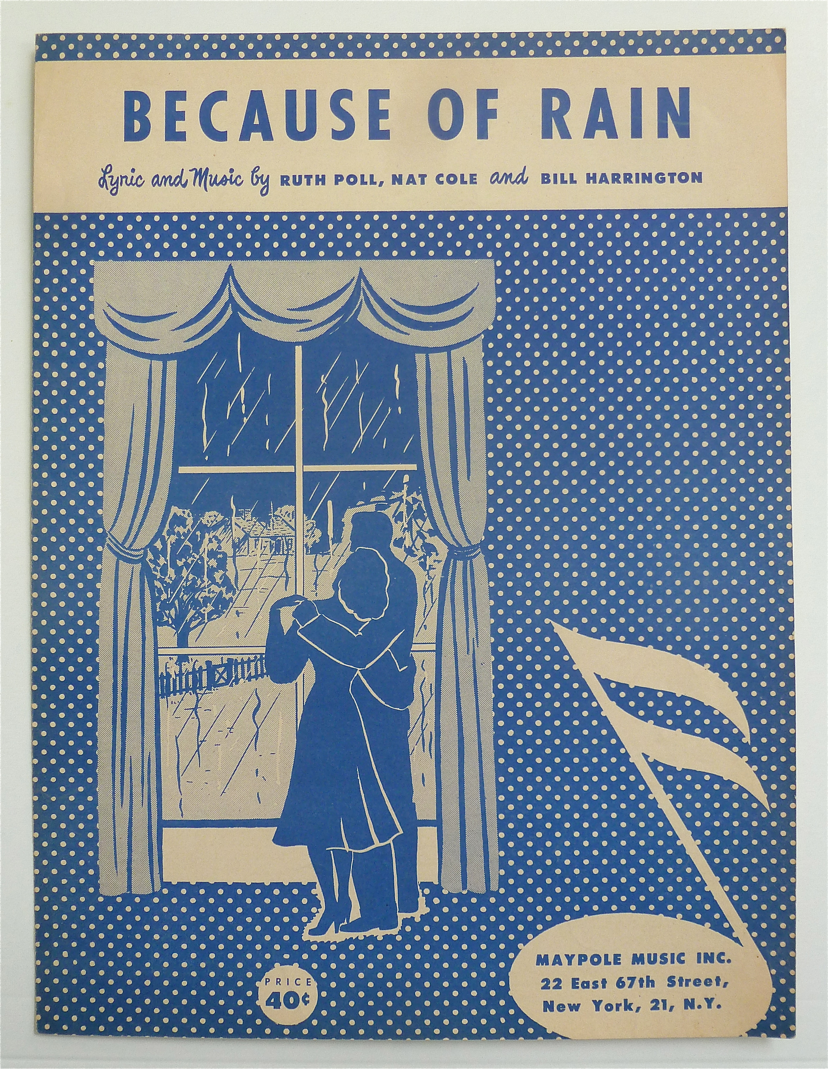 Sheet Music For 1951 Because Of Rain