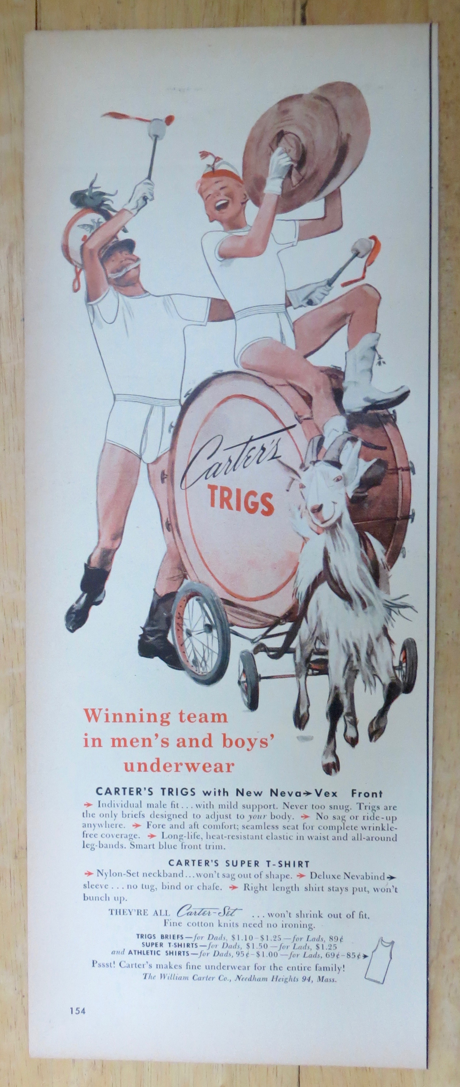 1952 Carter's Trigs with a 2 Boy Band and a Goat