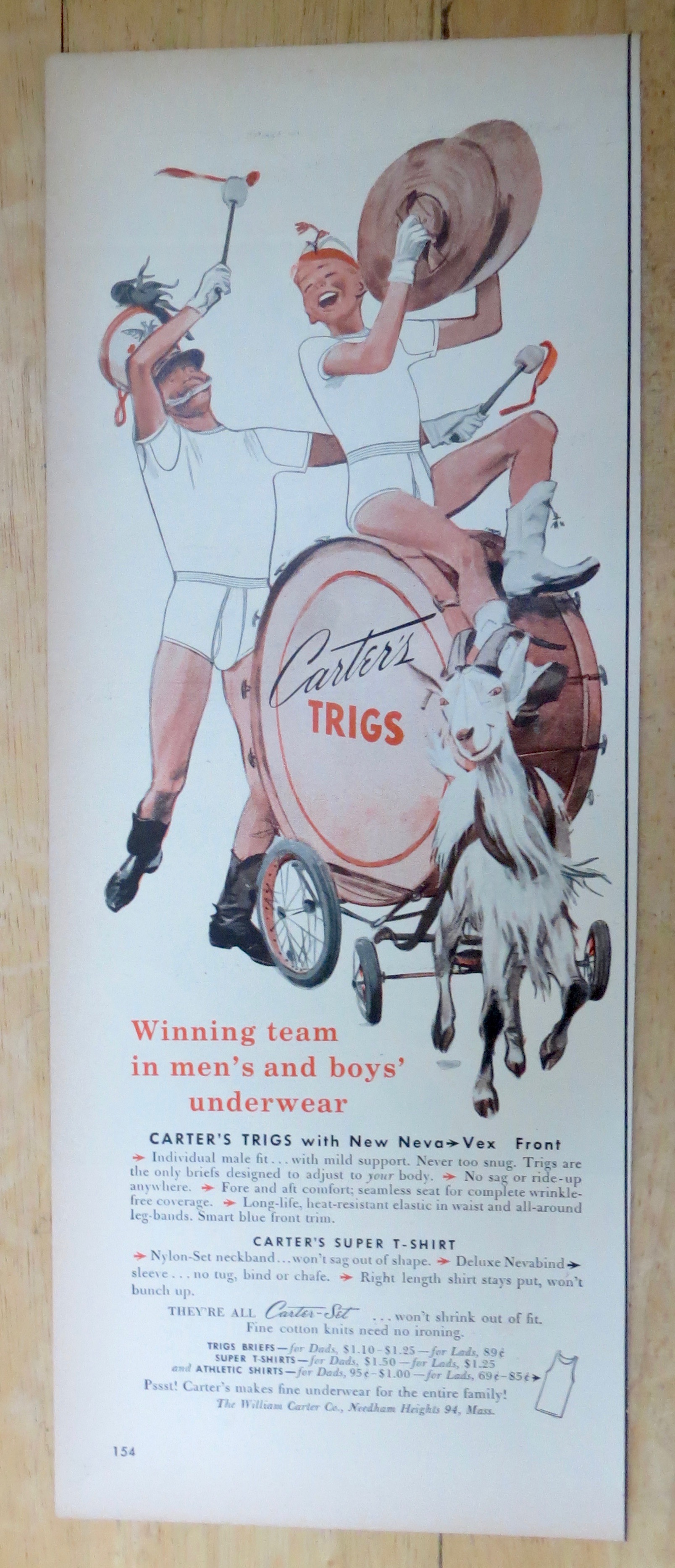 1952 Carter's Trigs with a 2 Boy Band and a Goat