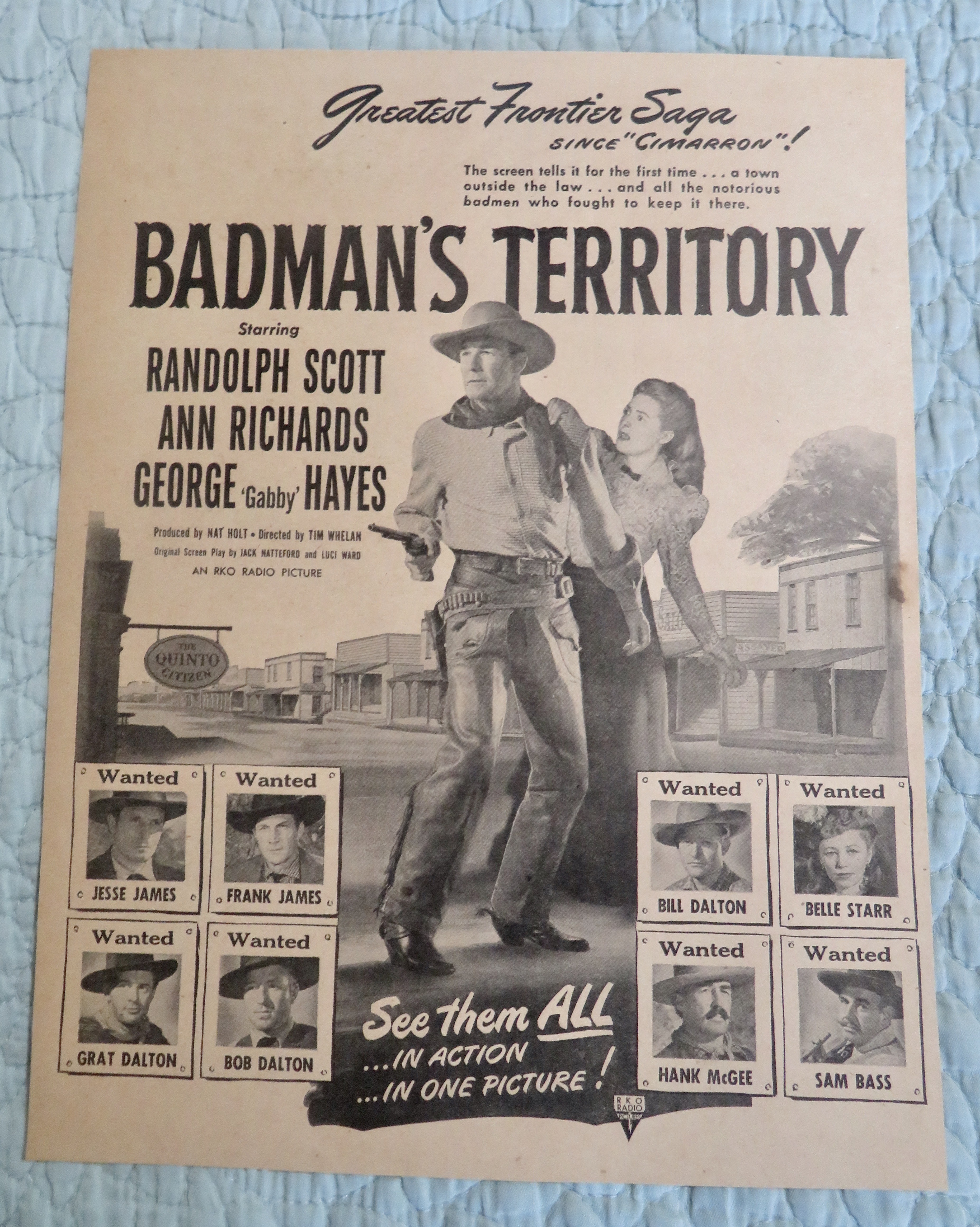 1946 Badman's Territory with Randolph Scott
