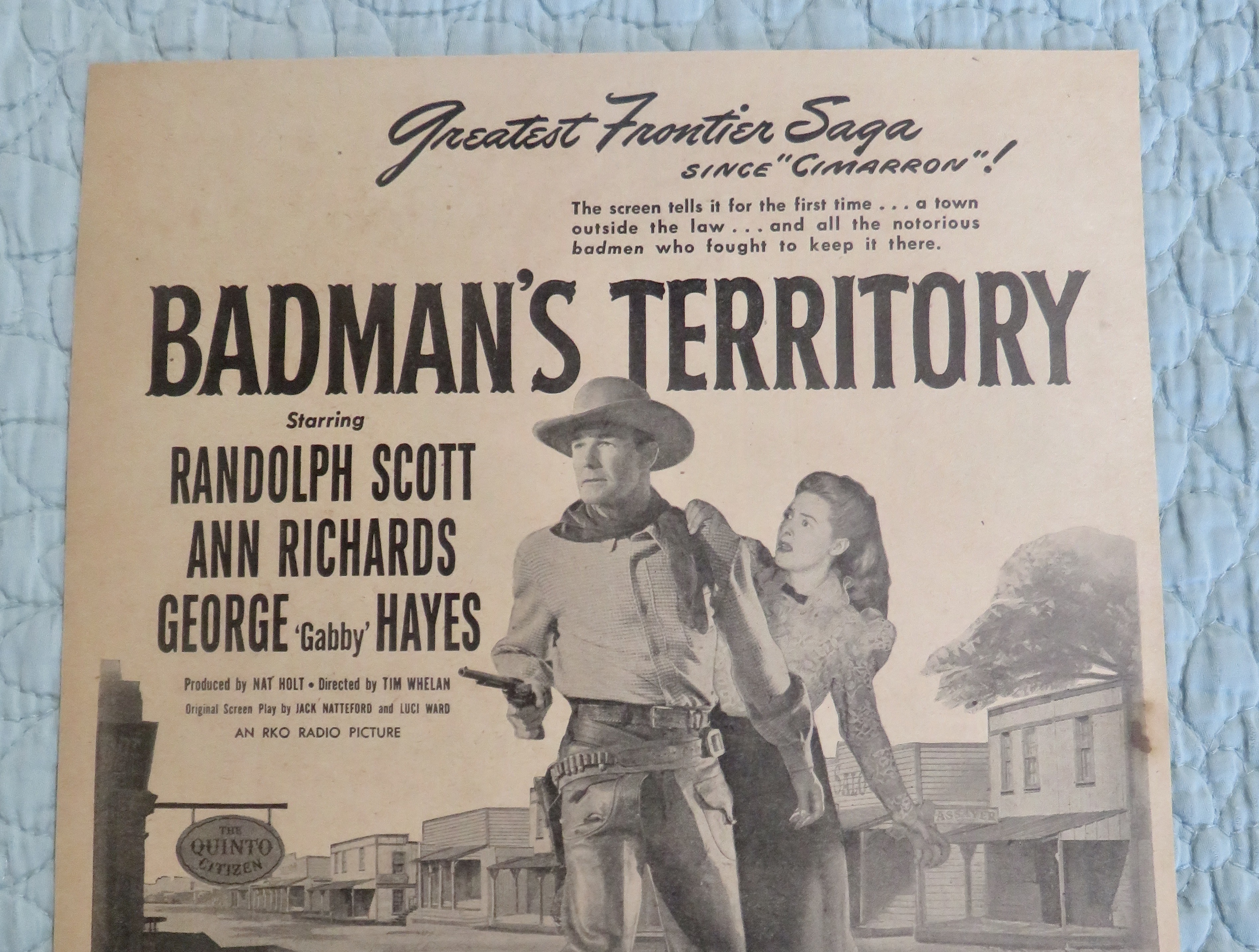 1946 Badman's Territory with Randolph Scott
