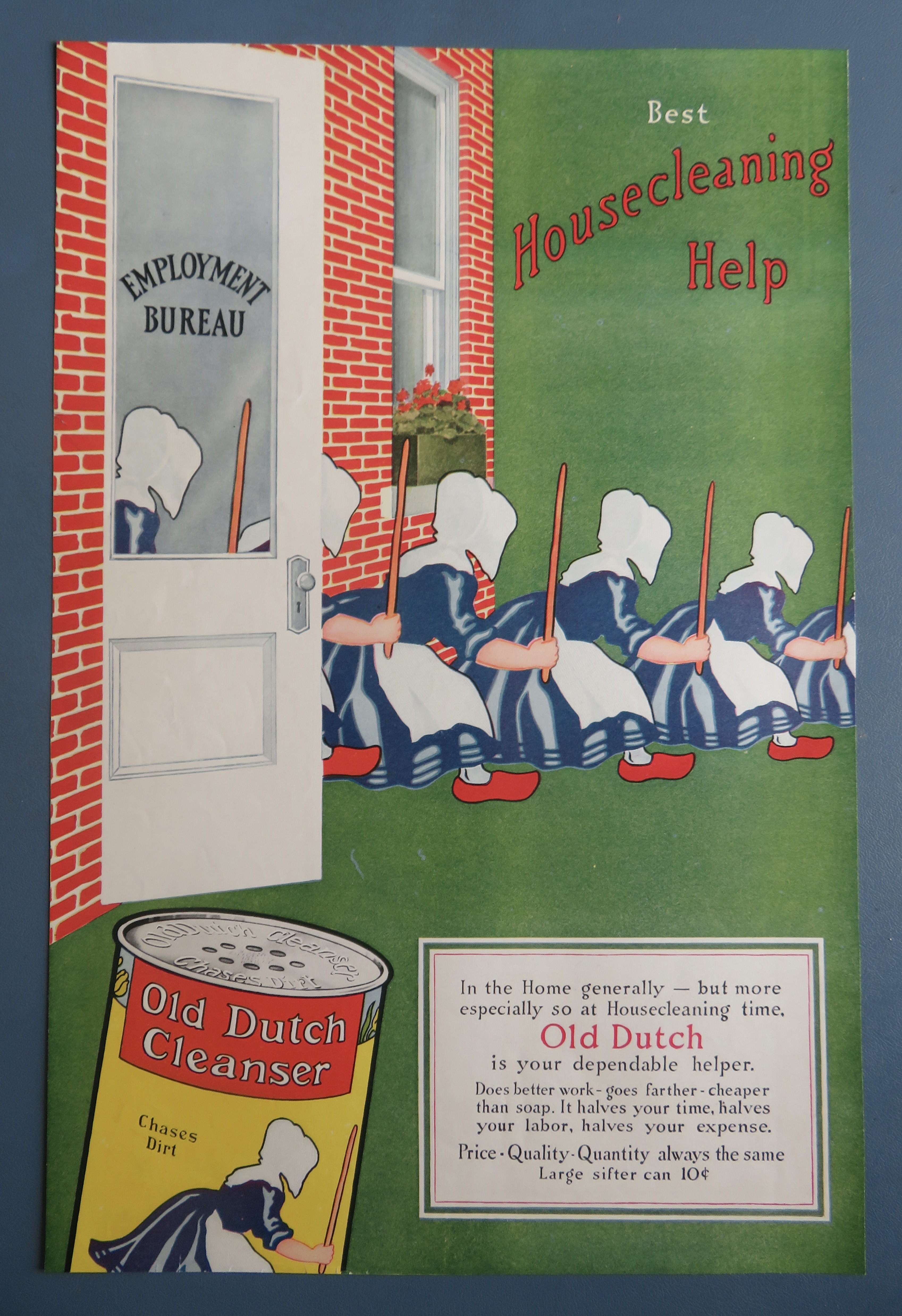 1918 Old Dutch Cleanser with Housecleaning Help