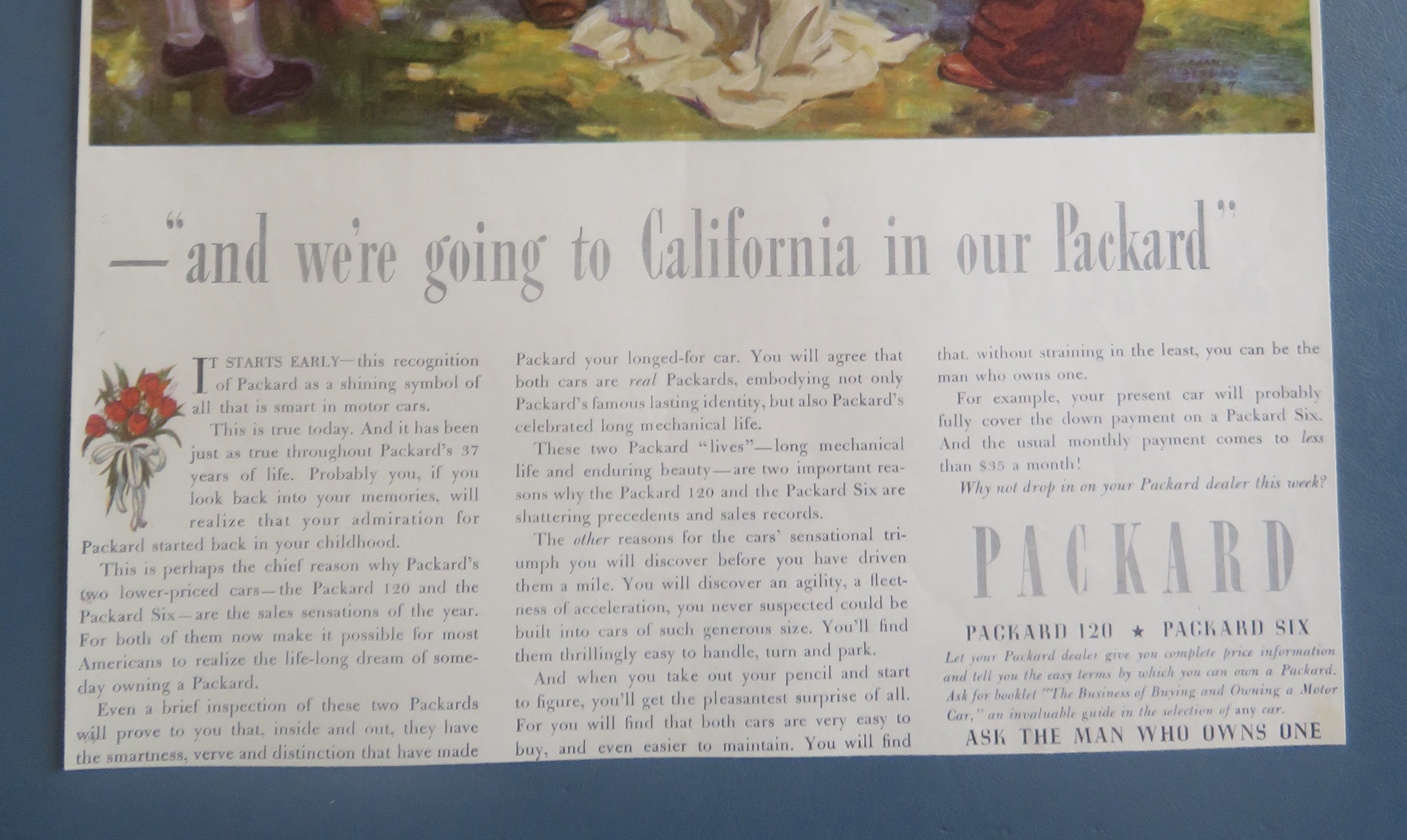 1927 Packard with Children Pretending To Get Married